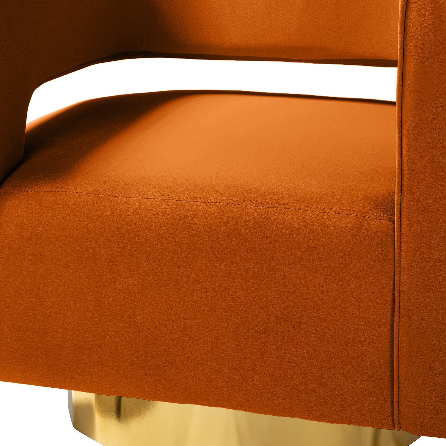 Blanca Swivel Barrel Chair in Orange