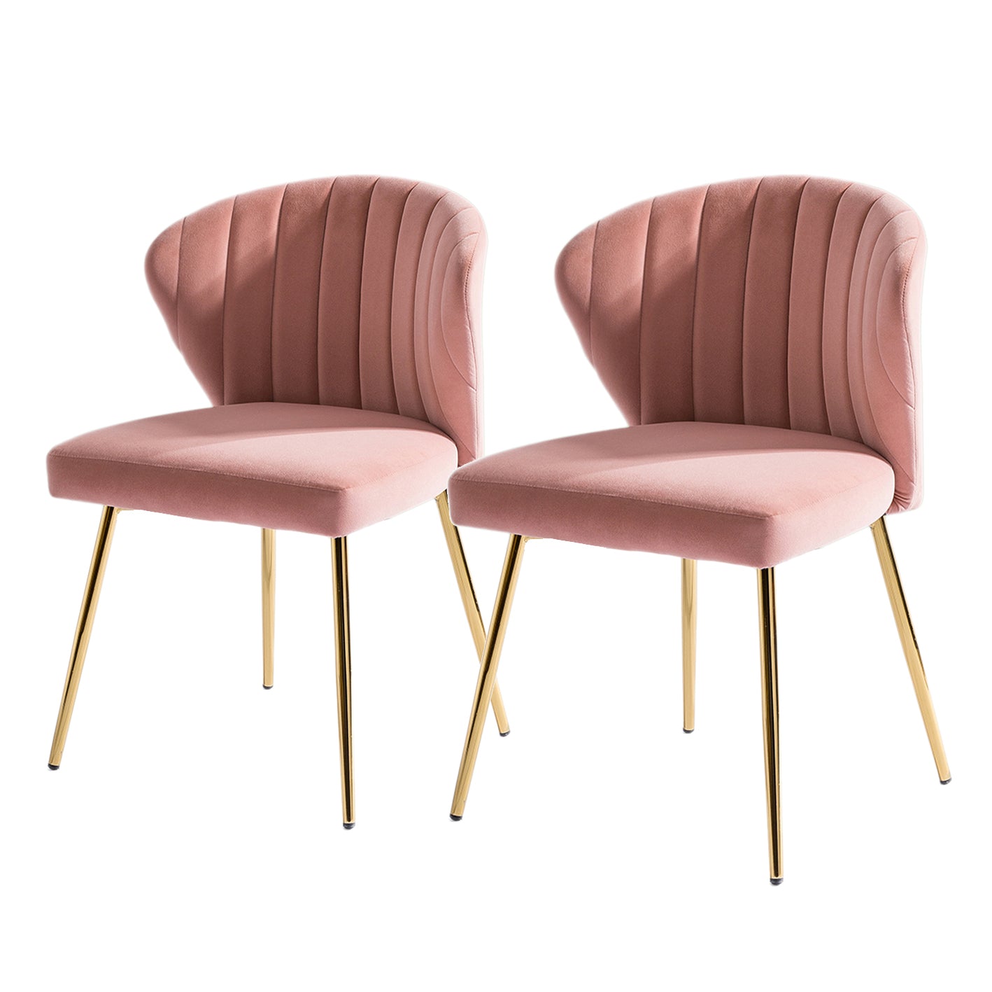 Milia Dining Chair Set of 2 in Pink