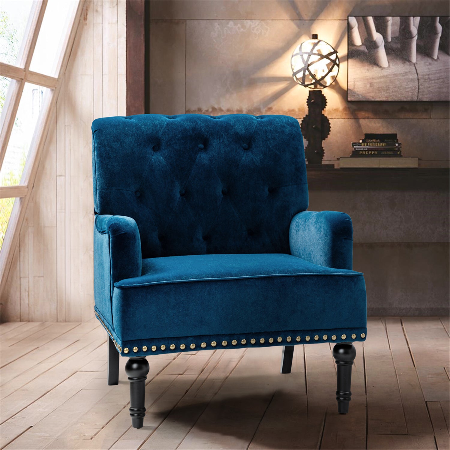 Battista Armchair in Navy