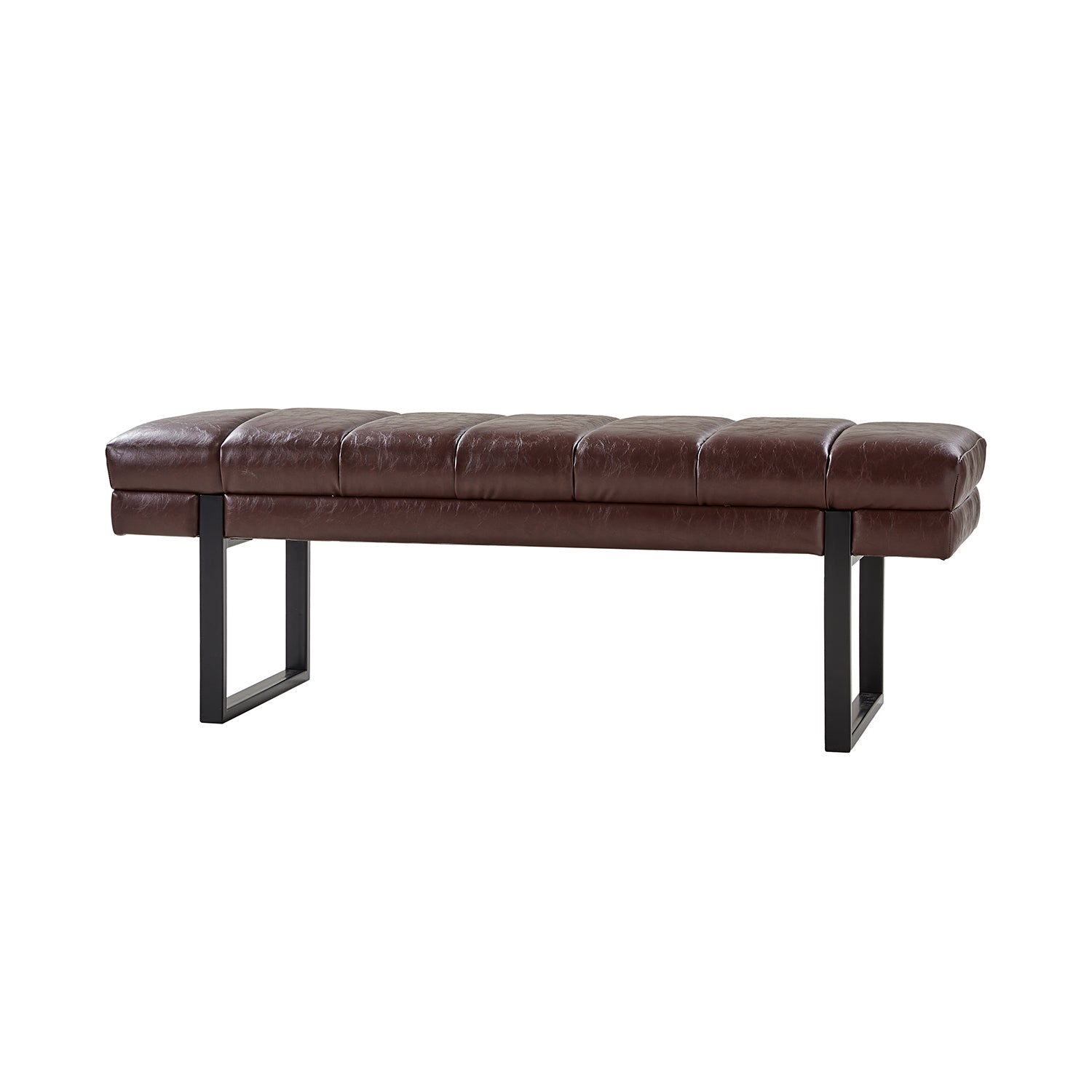 Laurg Upholstered Bench in Brown