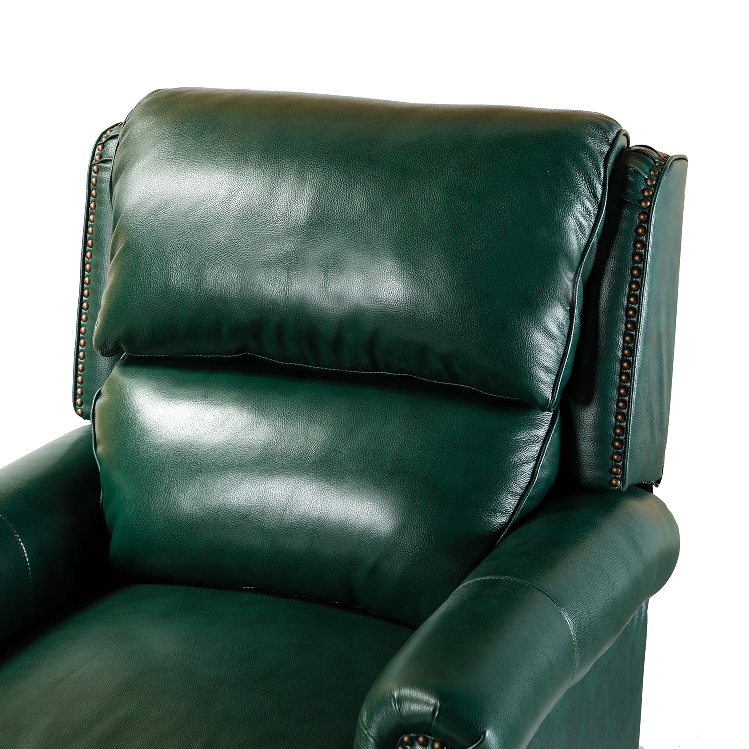 Franco Genuine Leather Recliner in Green