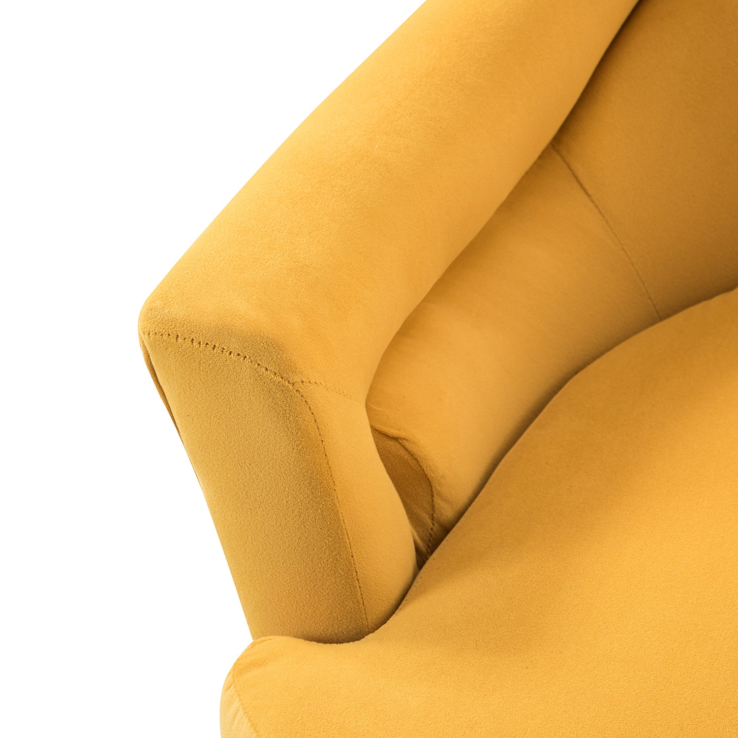 Burkhard Swivel barrel Chair in Mustard