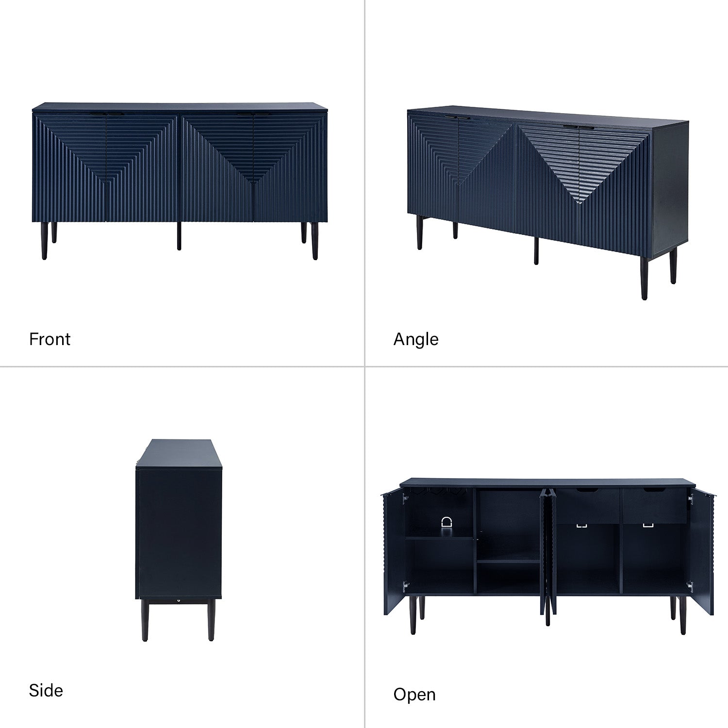 Burkart 4 Door Sideboard in Navy