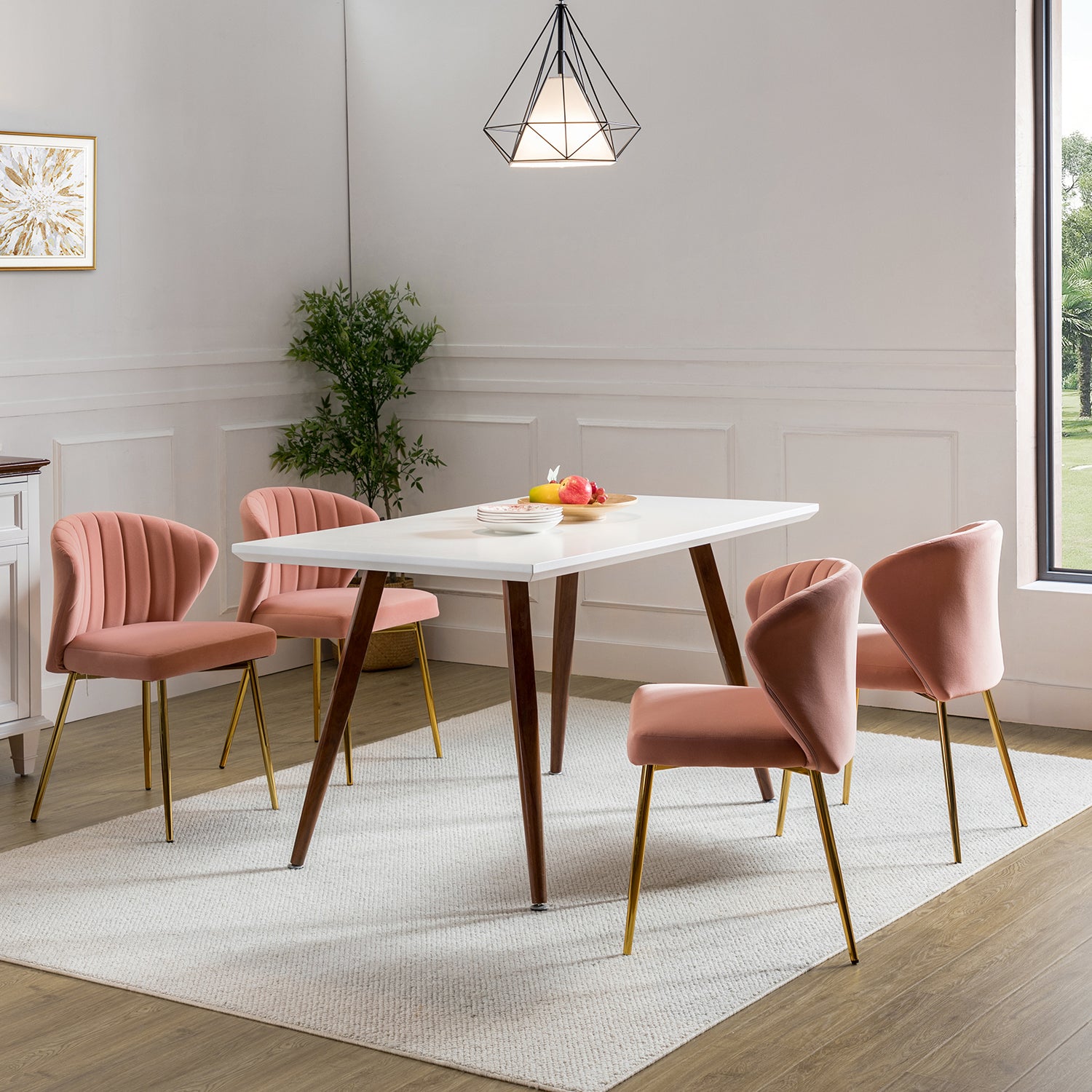 Luna Side Chair in Pink