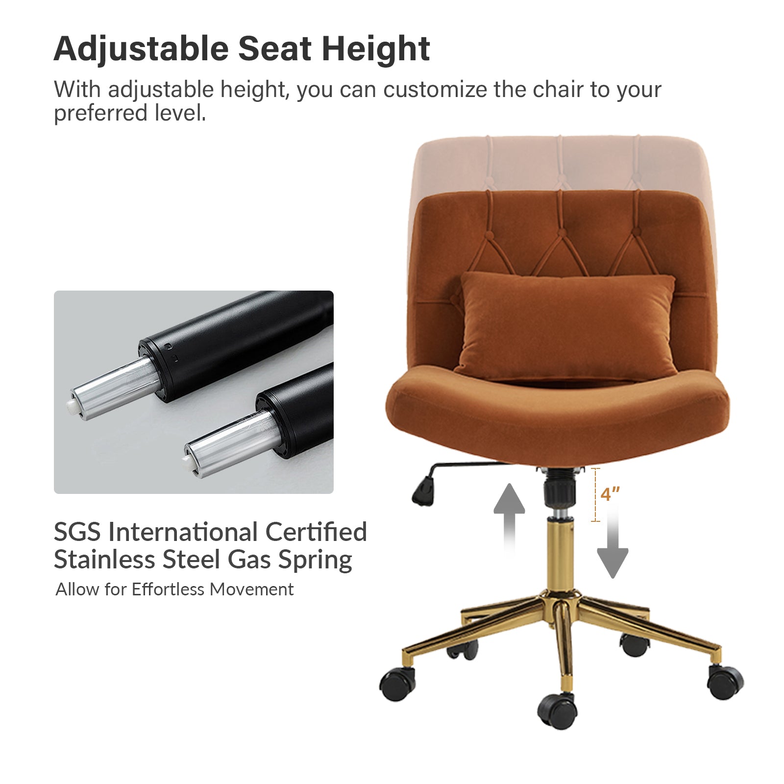 Violet Office Chair in Orange