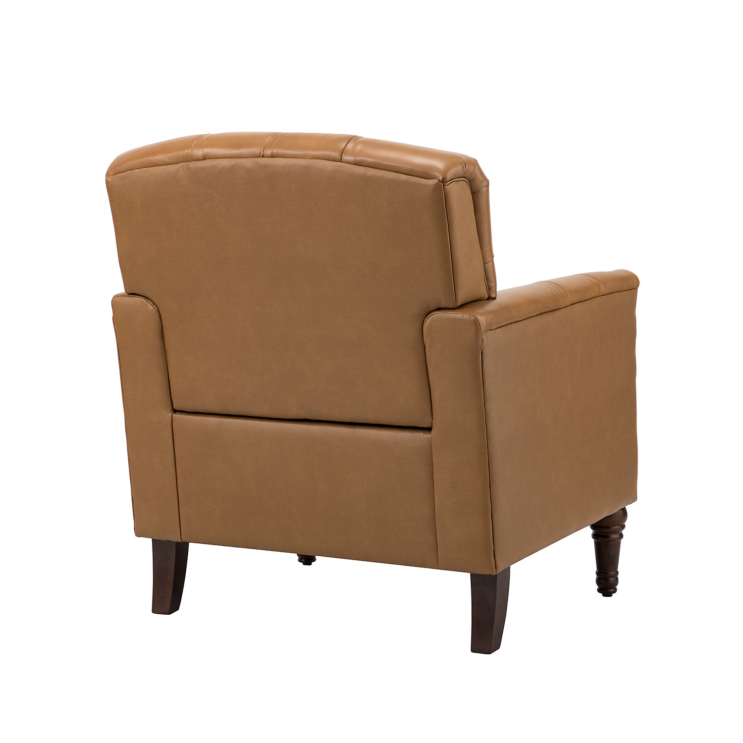 Elijah Genuine Leather Armchair in Camel