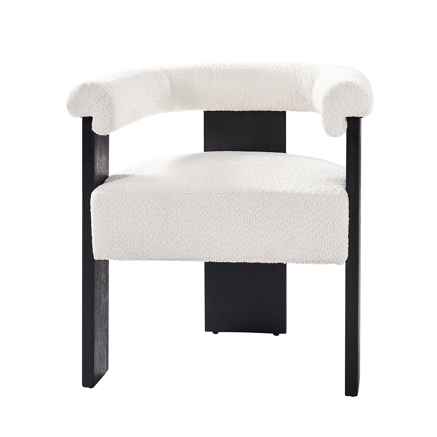 Eduard Boucle Dining Chair in Ivory