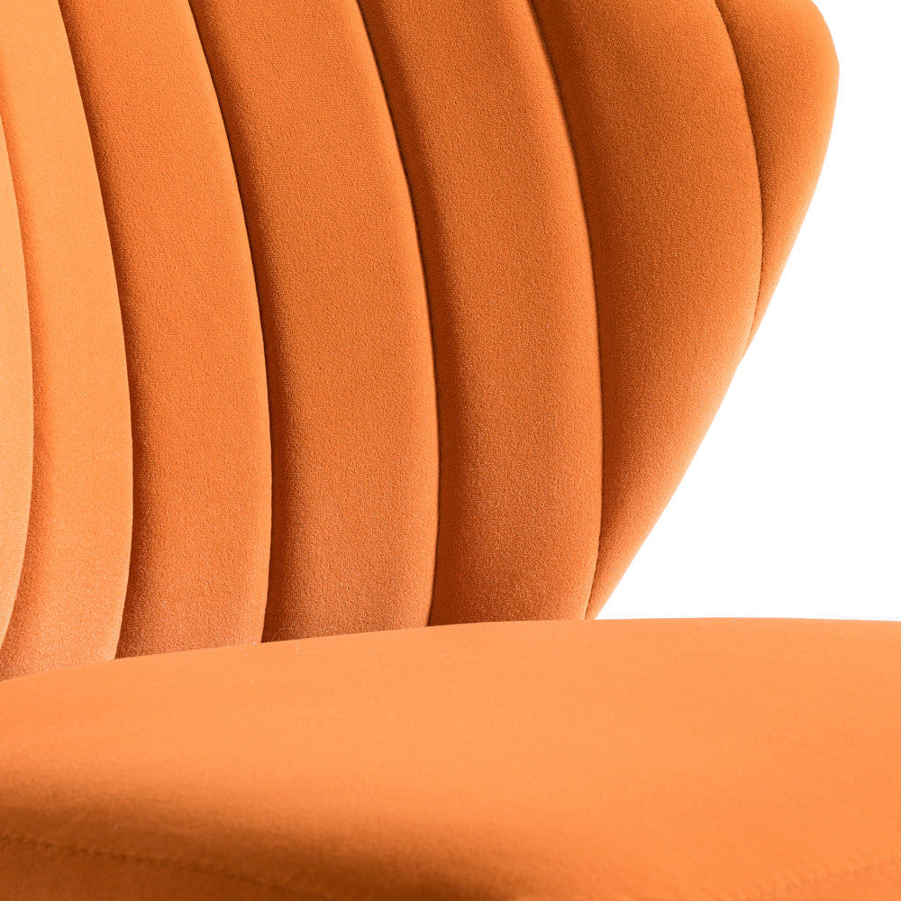 Milia Dining Chair Set of 2 in Orange