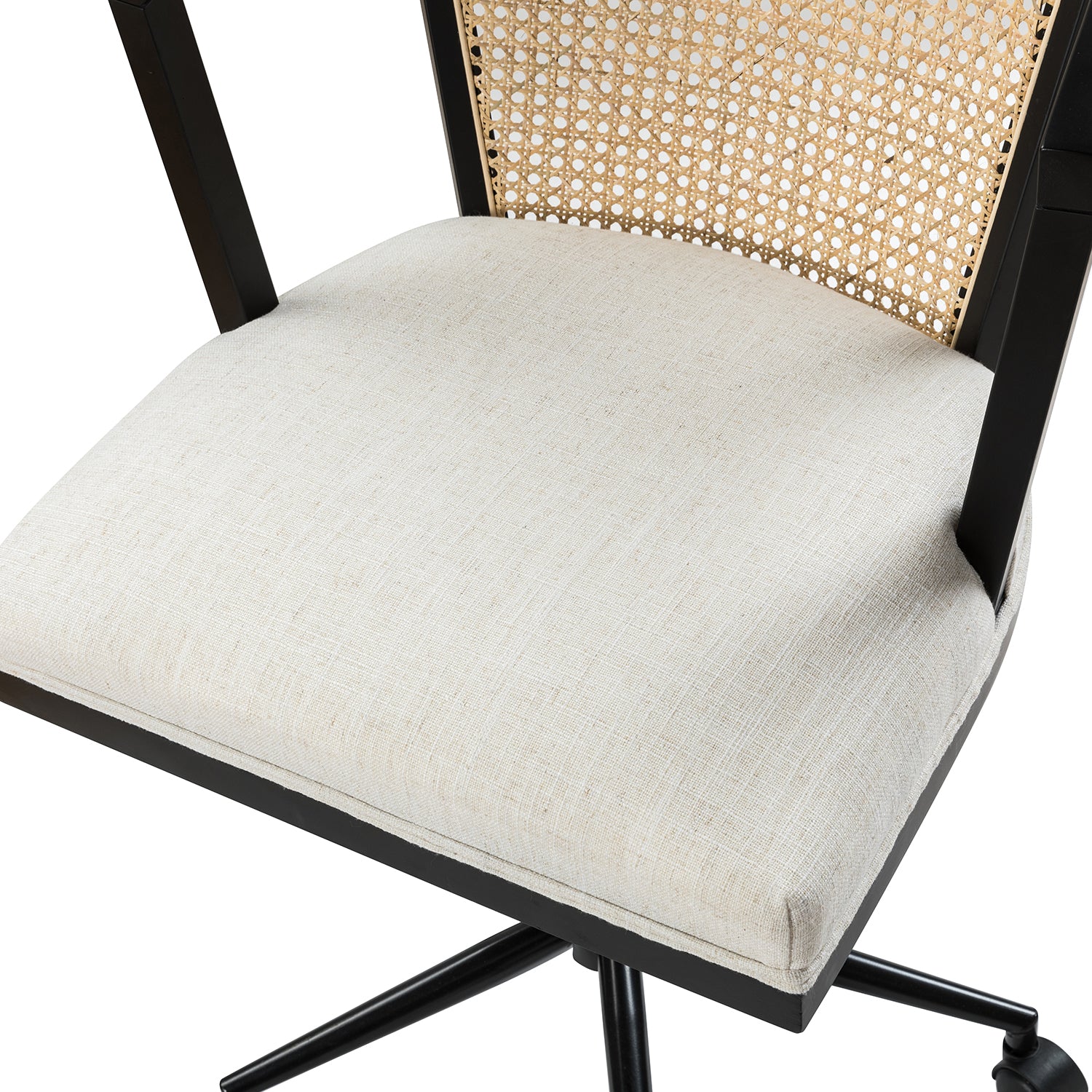 Freda Rattan Task Chair- in Black