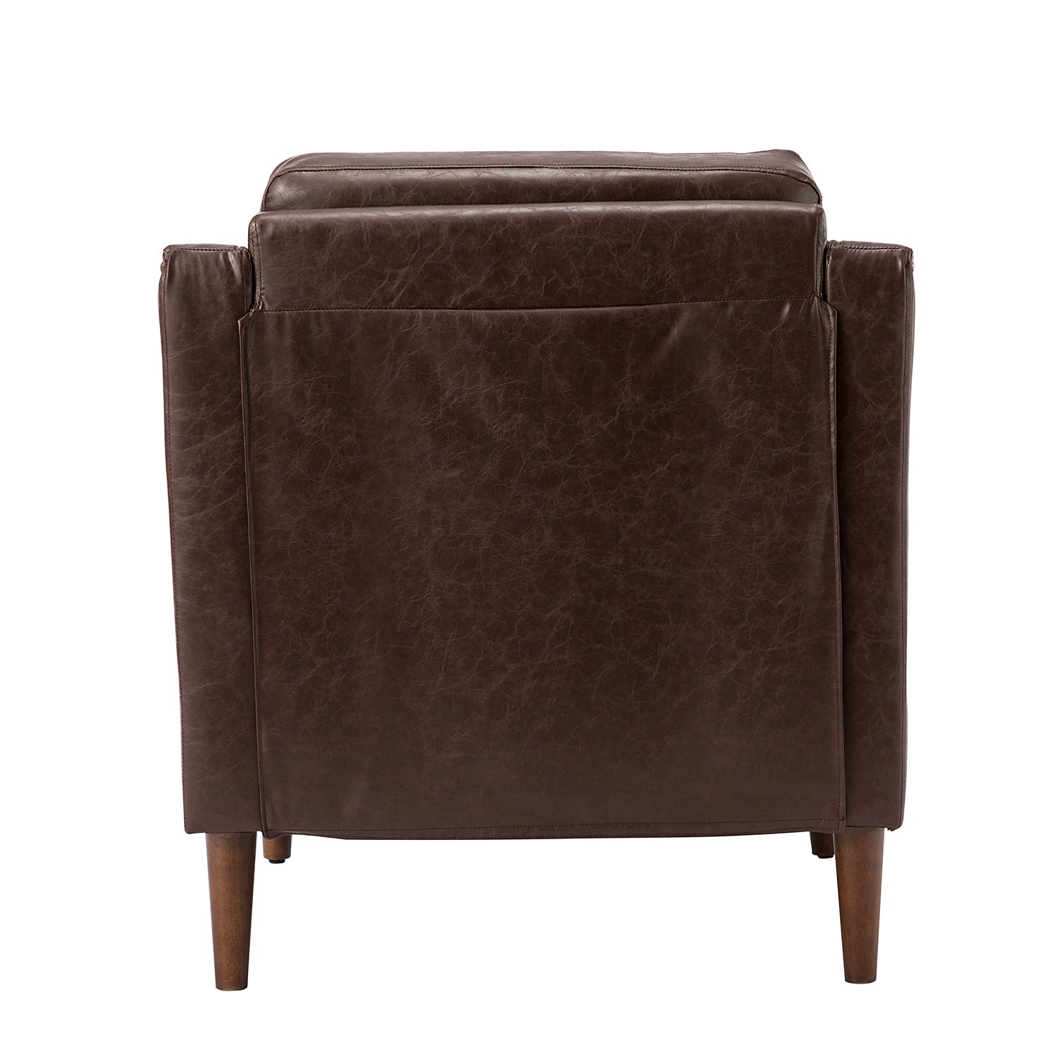 Bonita Vegan Leather Armchair in Brown