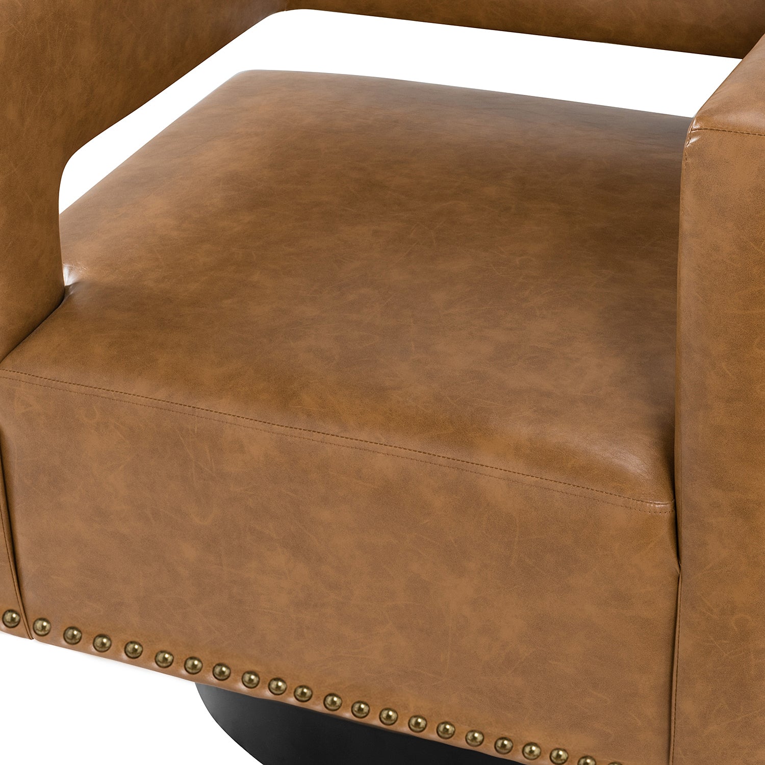 Francesca Swivel Barrel Chair in Camel