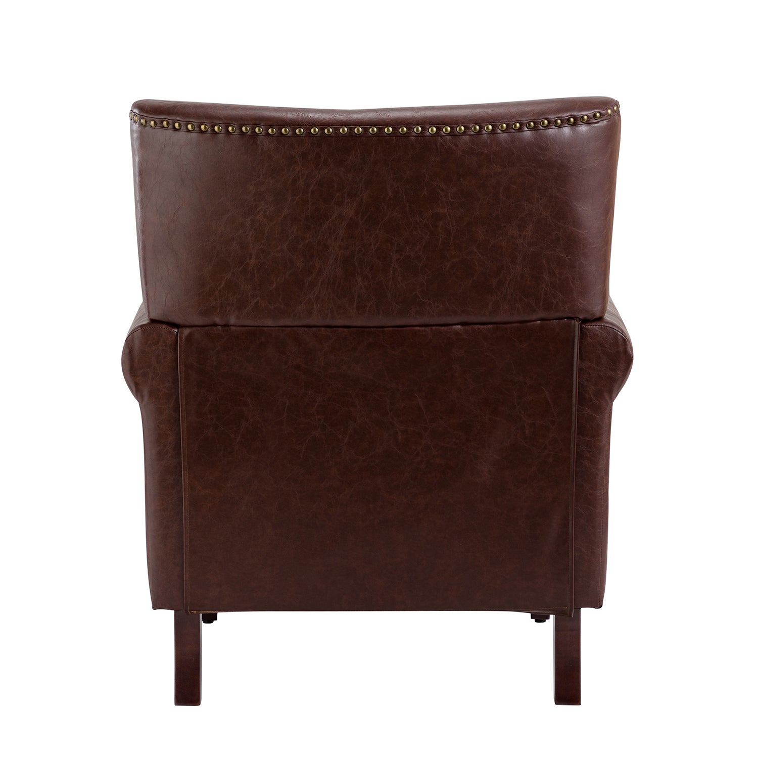 Lucas Vegan Leather Armchair in Brown