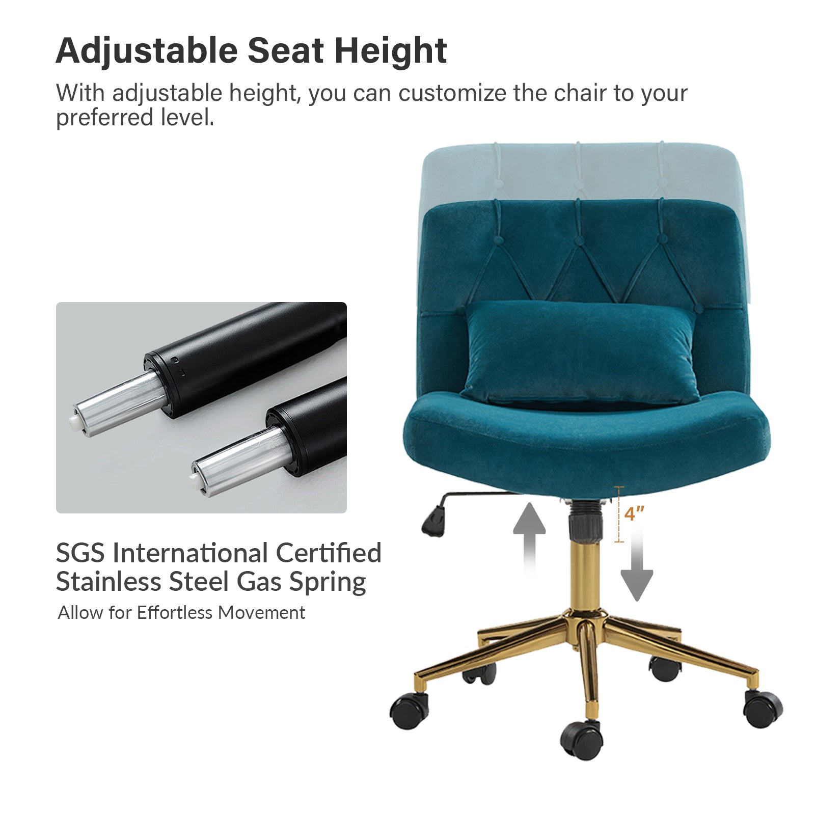 Violet Office Chair in Teal