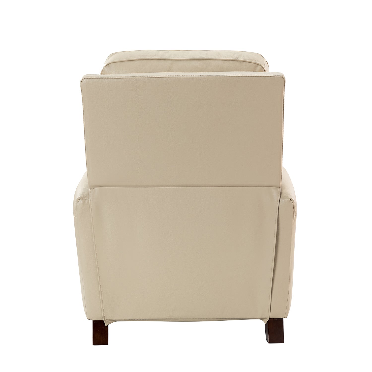 Amil Genuine Leather Recliner in Beige