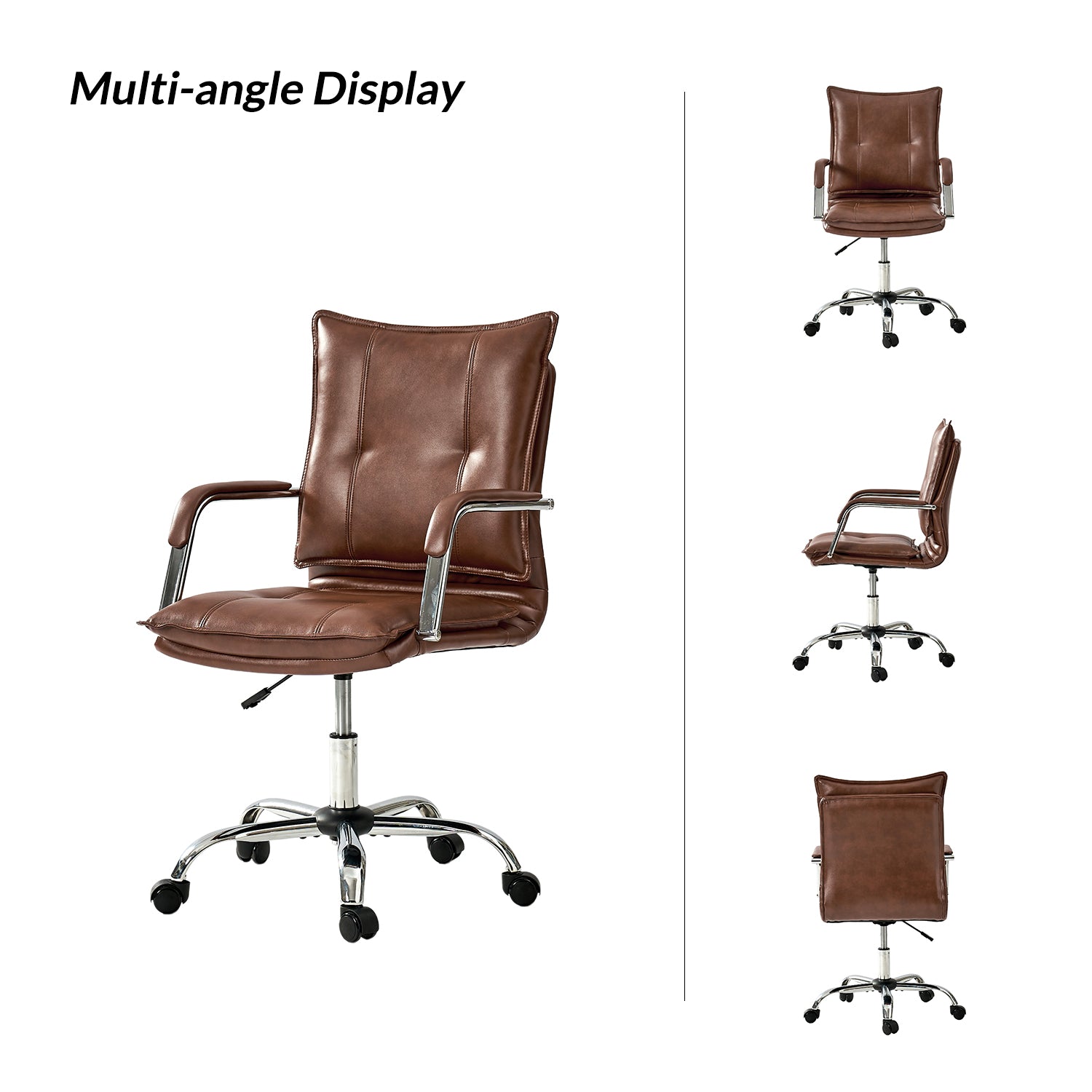 Leather Task Chair in Brown