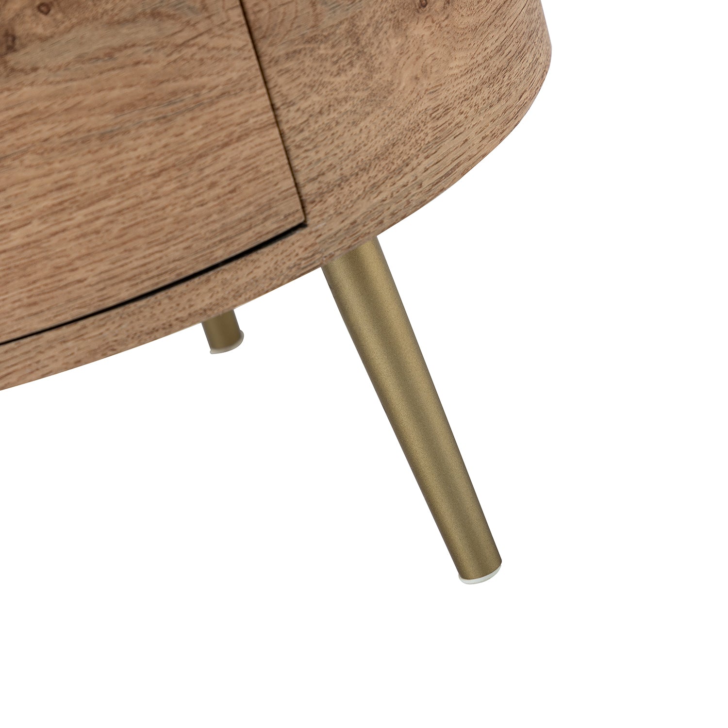 Etta Drum 3 - Drawer End Table in Gray
