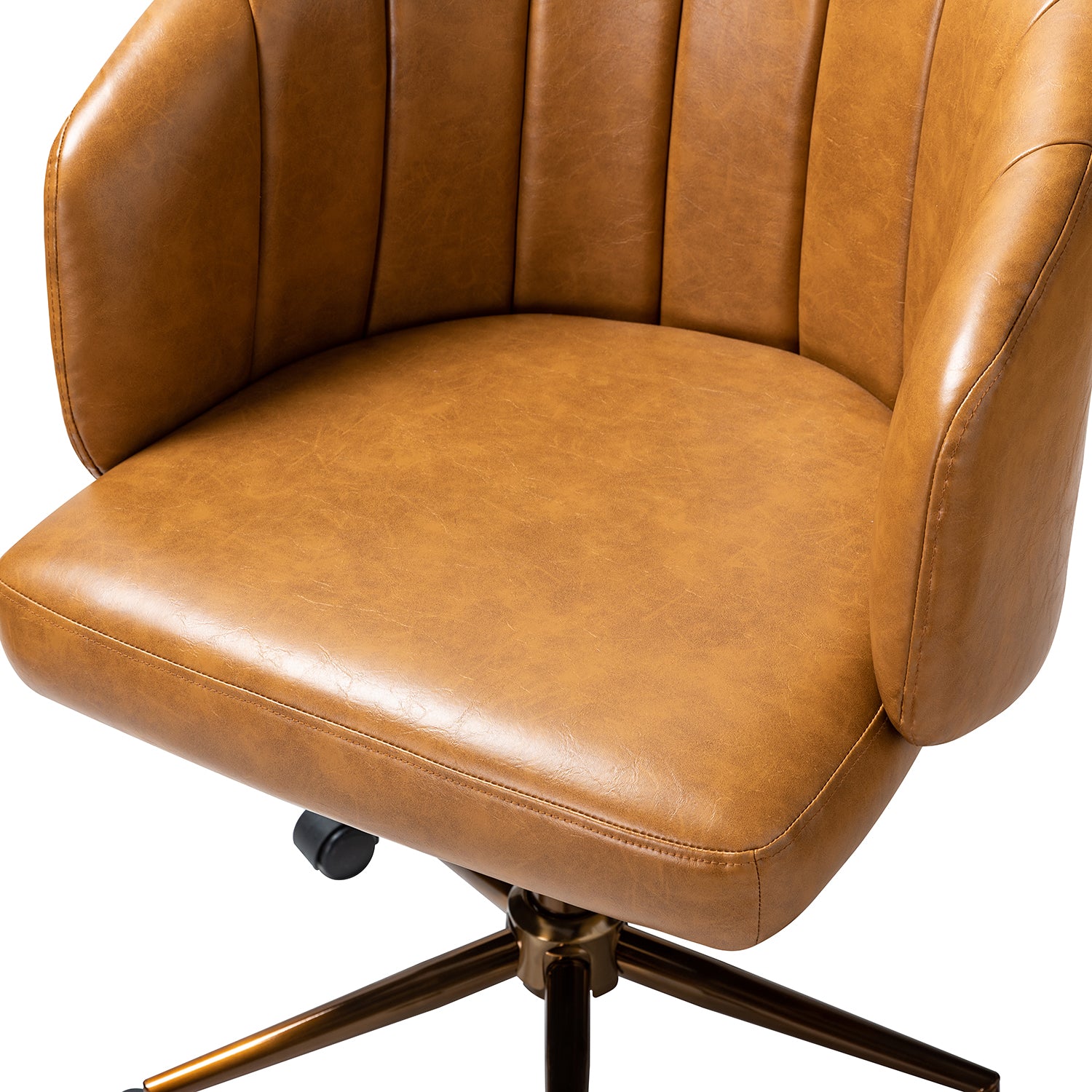 Eugene Vegan Leather Task Chair in Camel