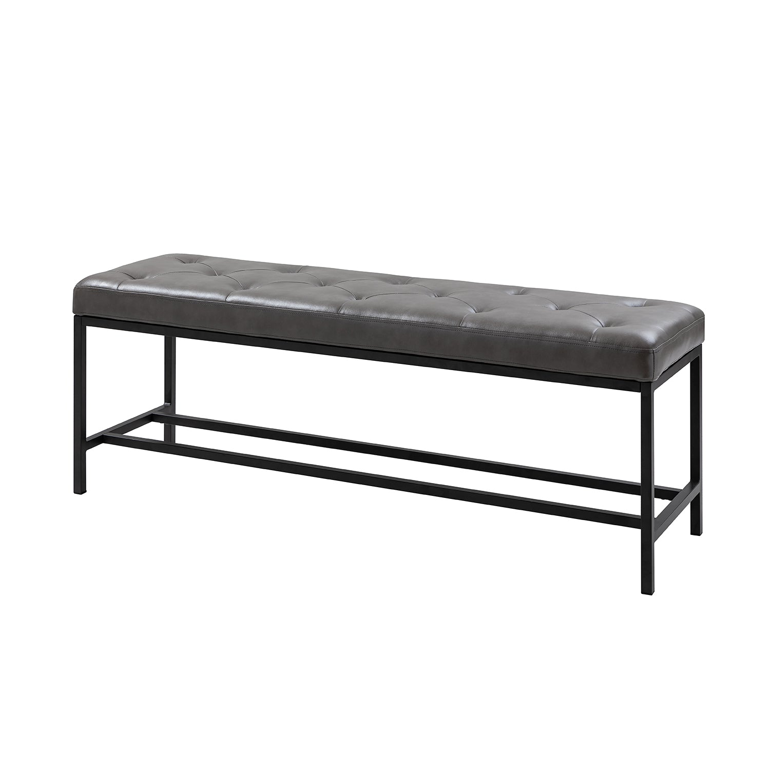 Jakob Upholstered Bench in Grey