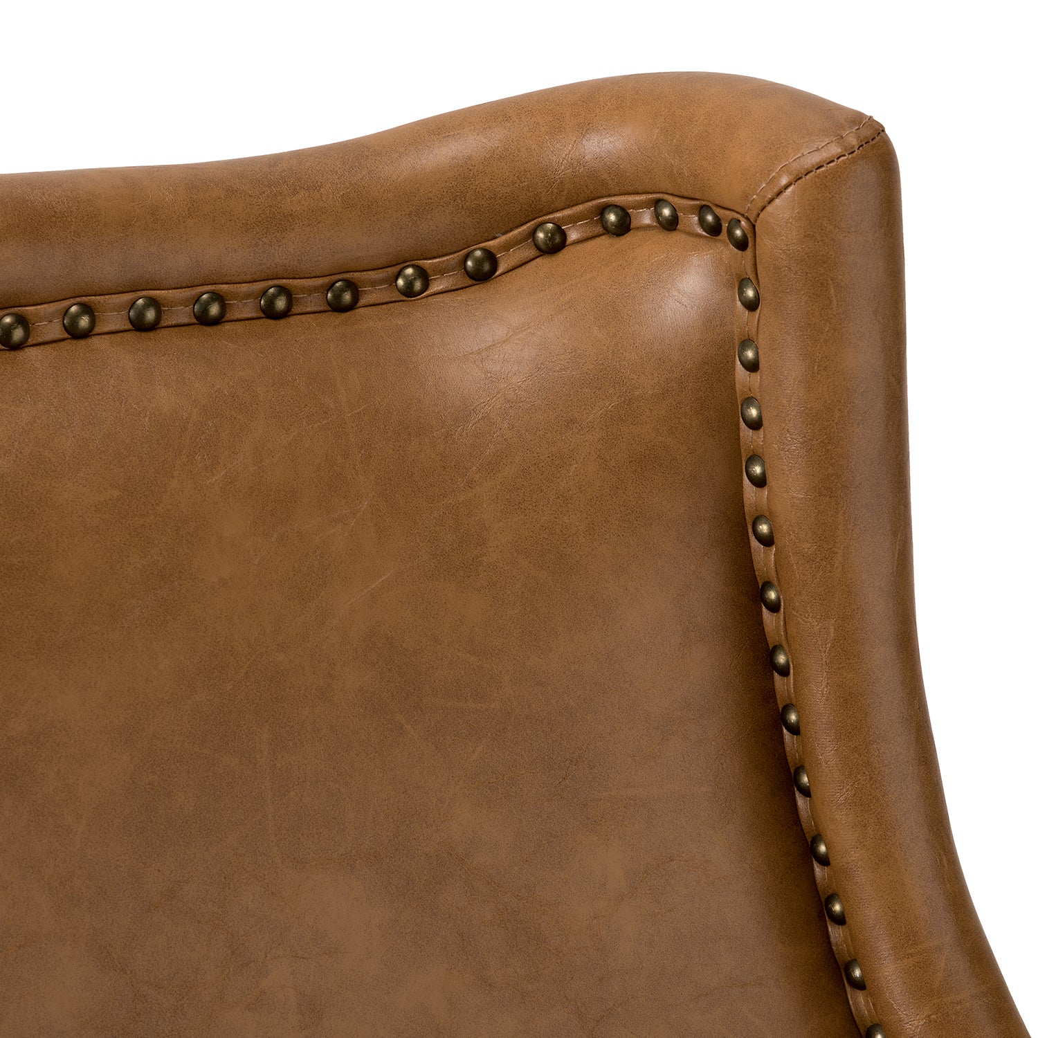 Laurenz Vegan Leather Armchair in Camel