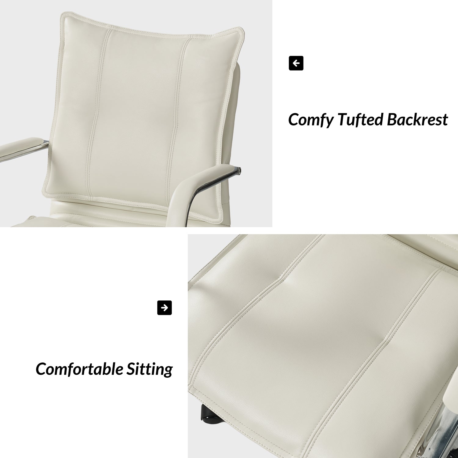 Leather Task Chair in White