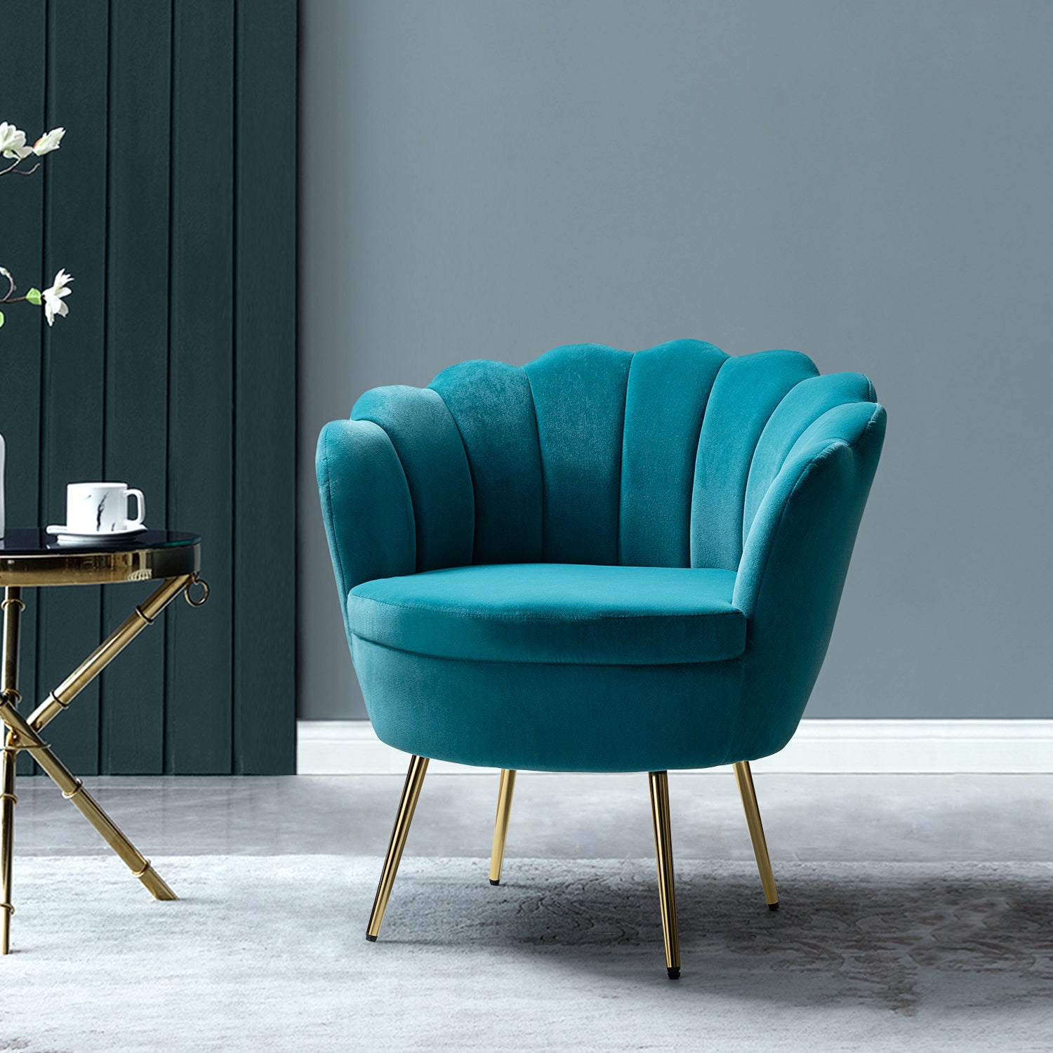 Donata Barrel Chair in Blue