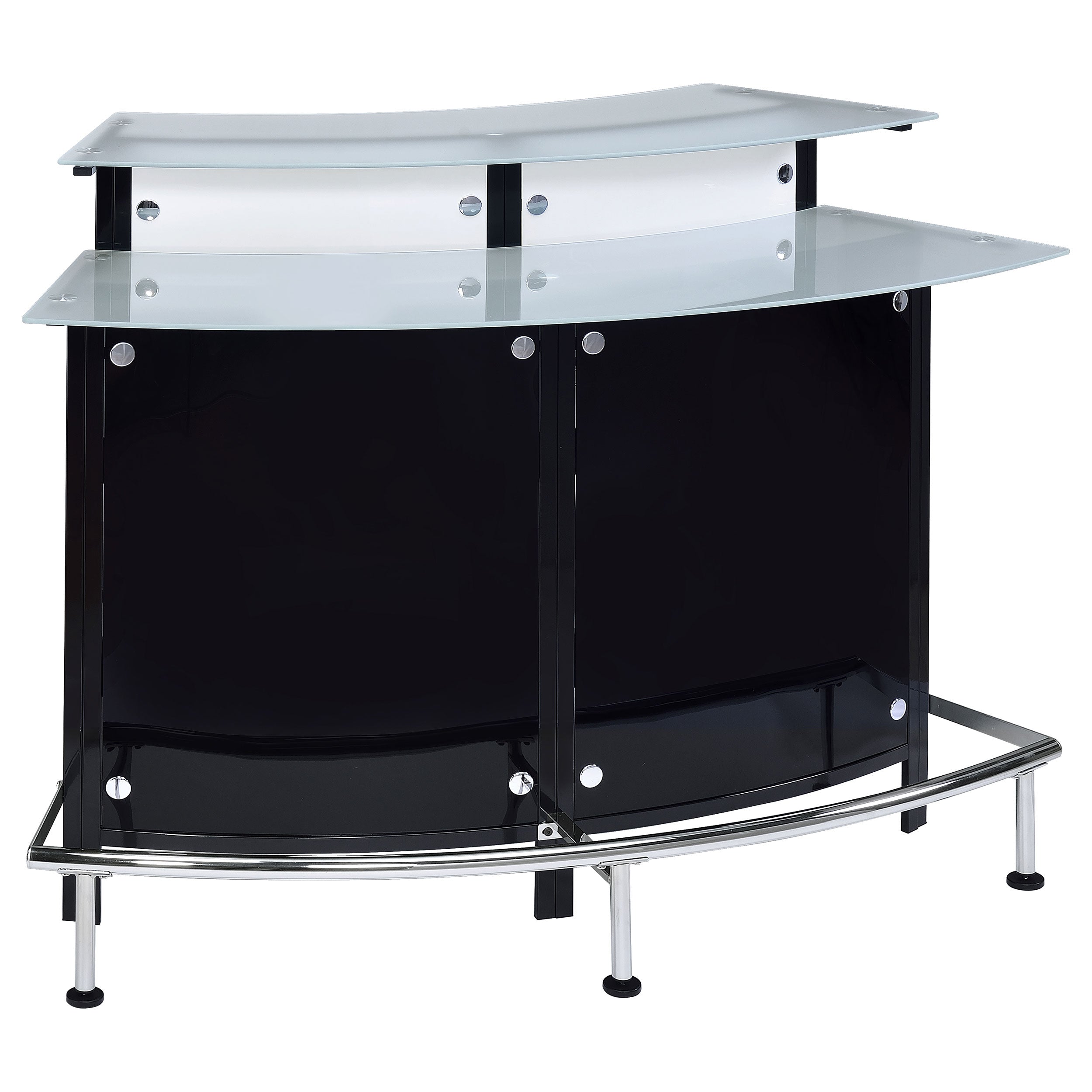 Keystone Glass Top Bar Unit Black