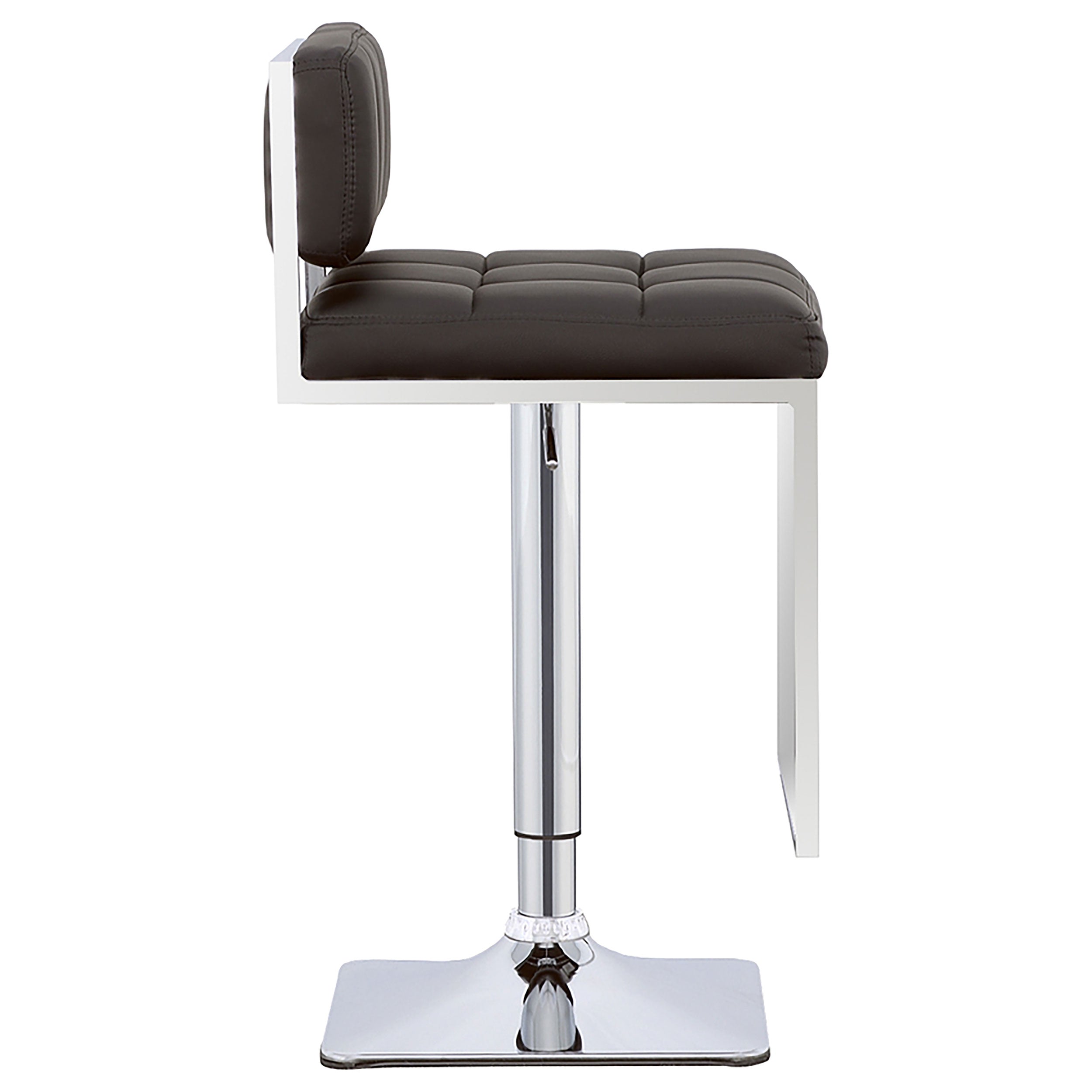 Alameda Adjustable Bar Stool Chrome and Black