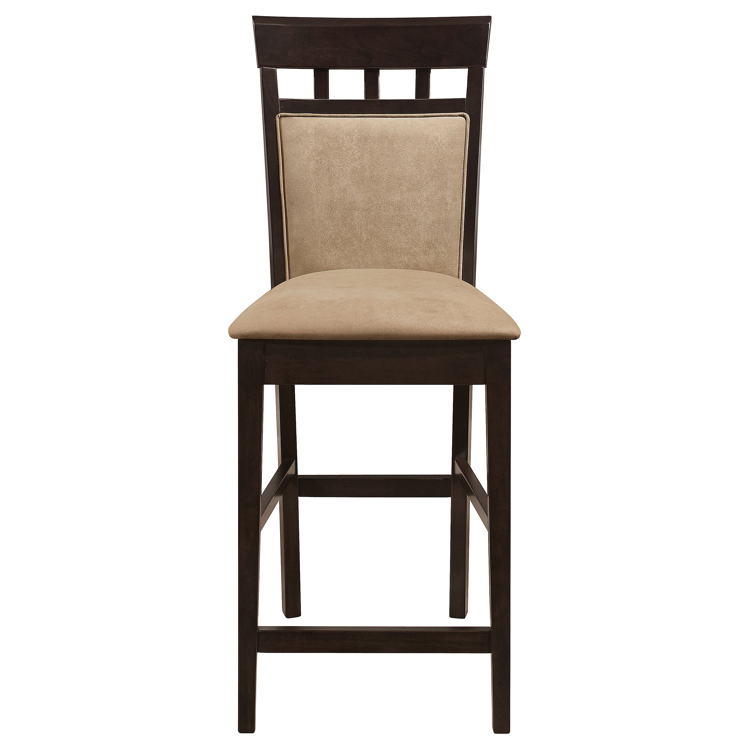 Gabriel Upholstered Counter Height Stools Cappuccino and Beige (Set of 2)