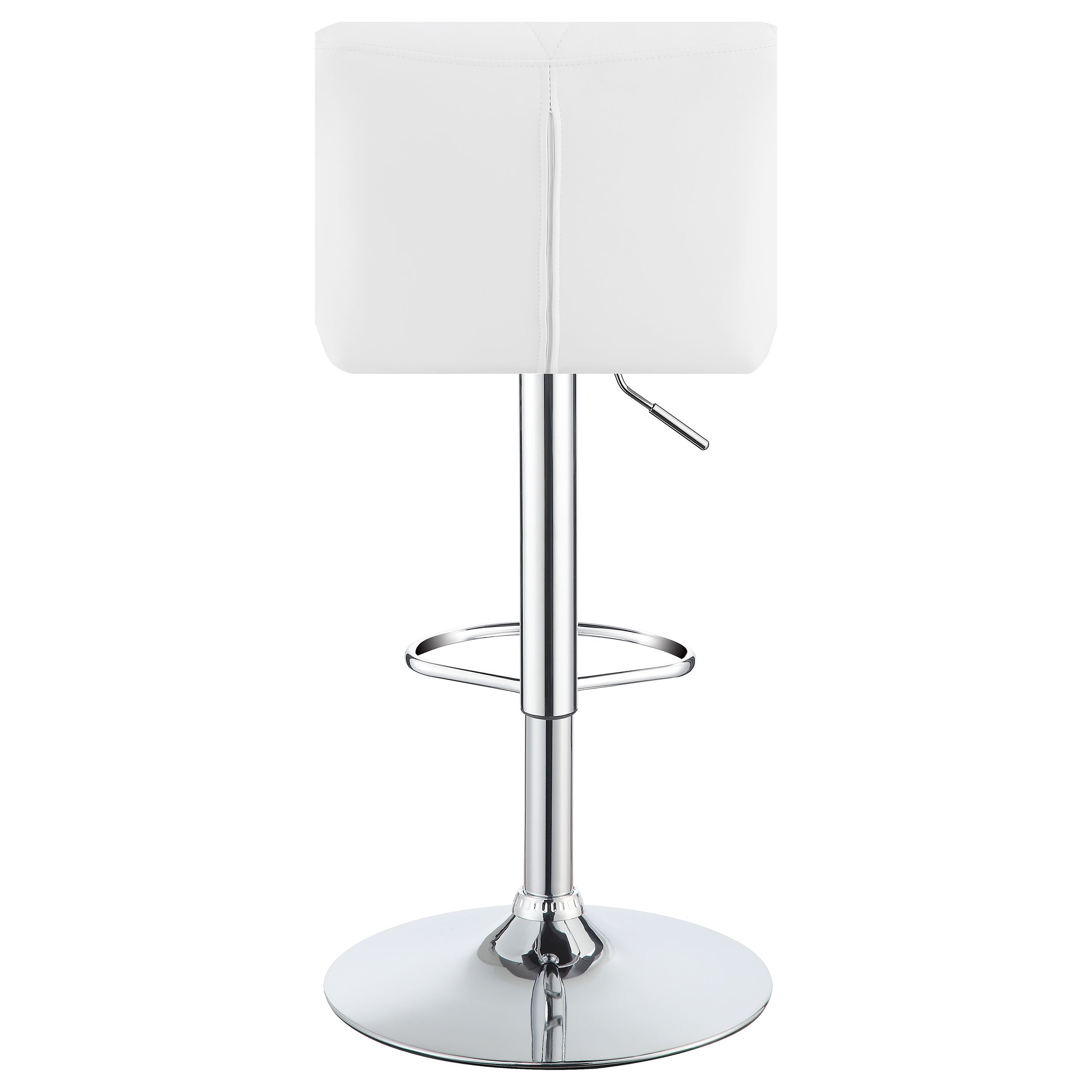 Berrington Adjustable Bar Stools Chrome and White (Set of 2)