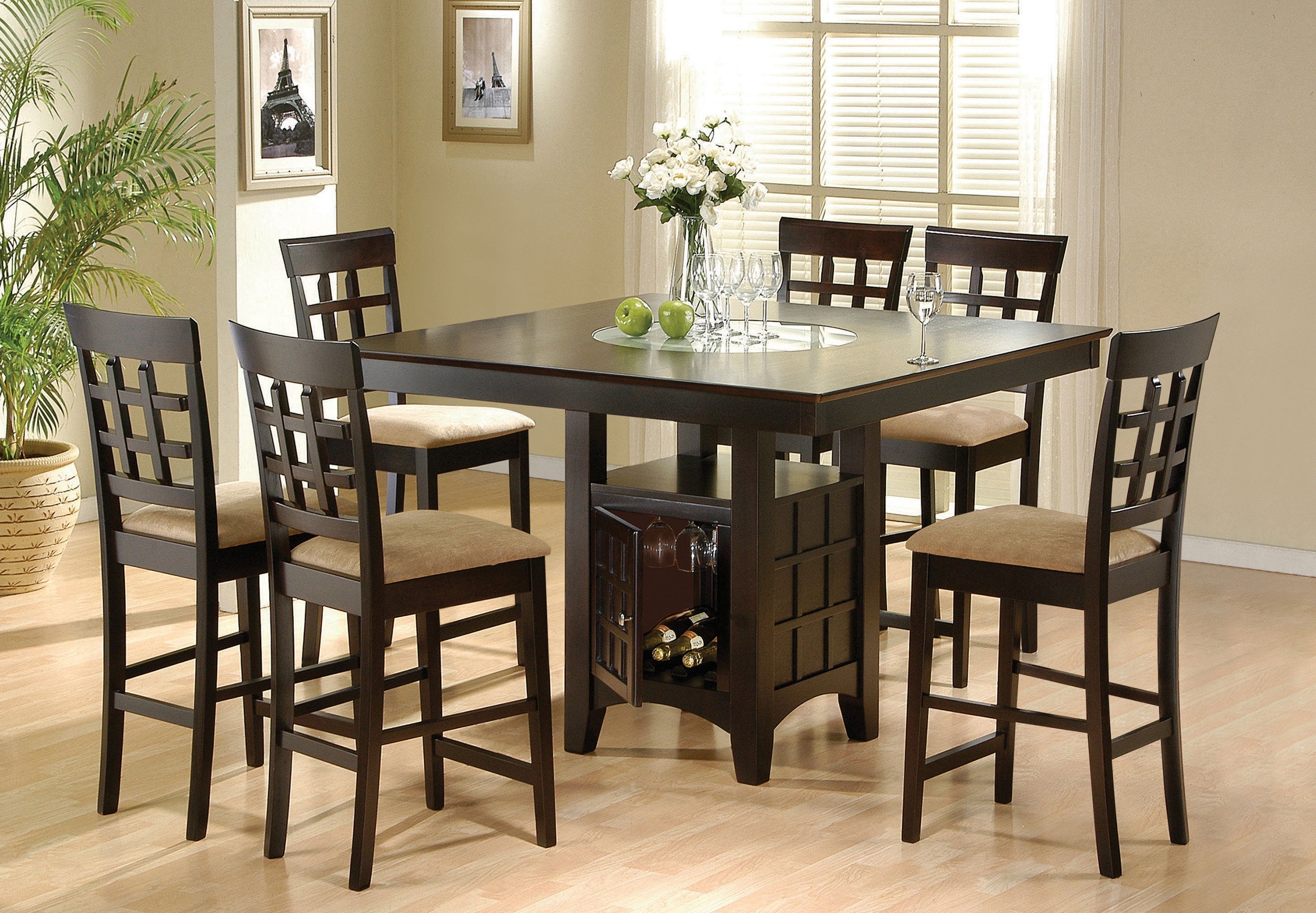 Gabriel  Square Counter Height Dining Set Cappuccino