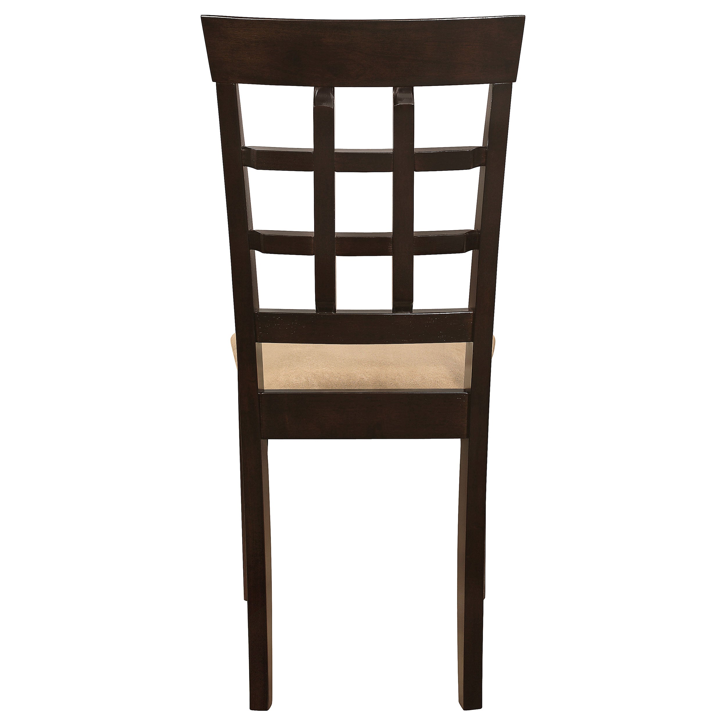 Gabriel Lattice Back Side Chairs Cappuccino and Tan (Set of 2)