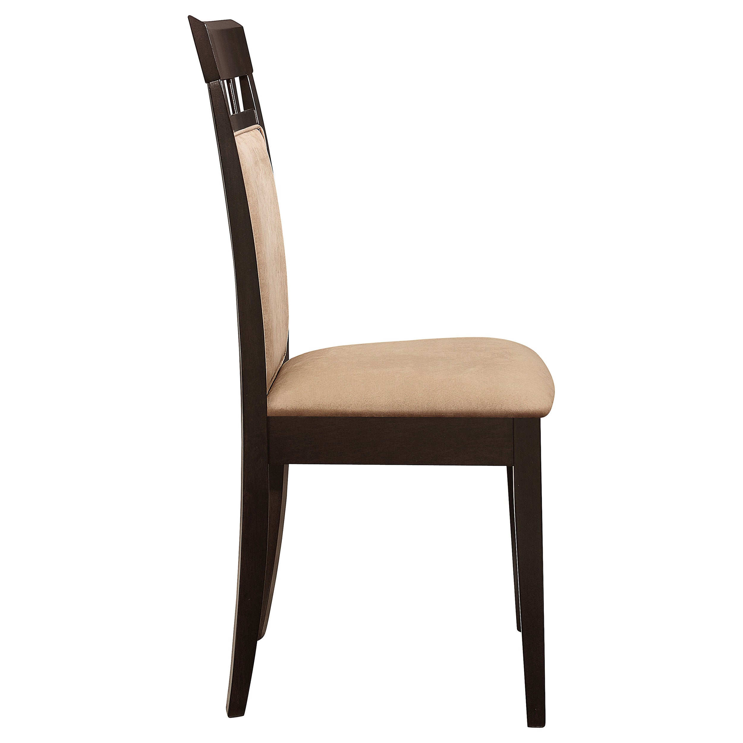 Gabriel Upholstered Side Chairs Cappuccino and Tan (Set of 2)