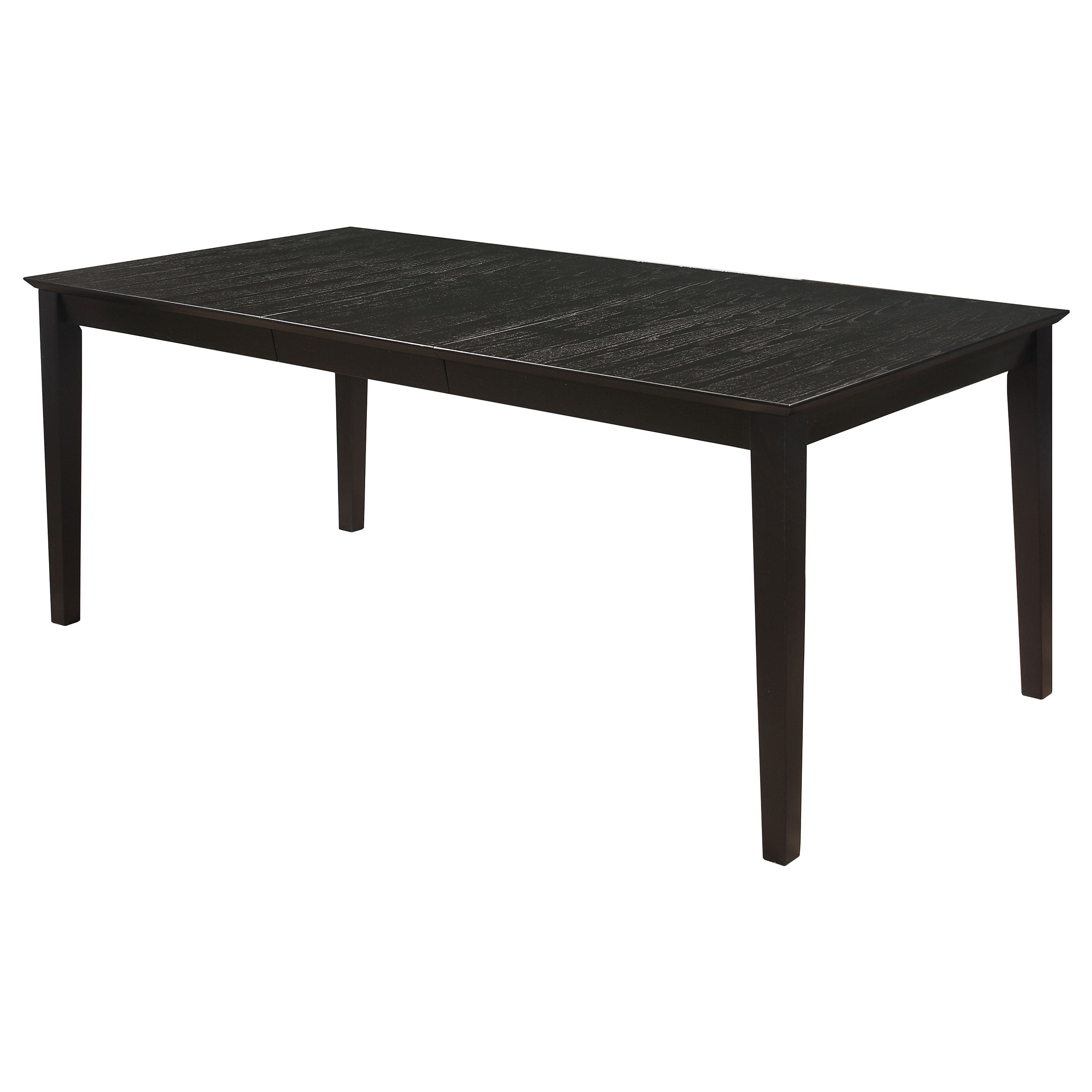 Louise Rectangular Dining Table with Extension Leaf Black