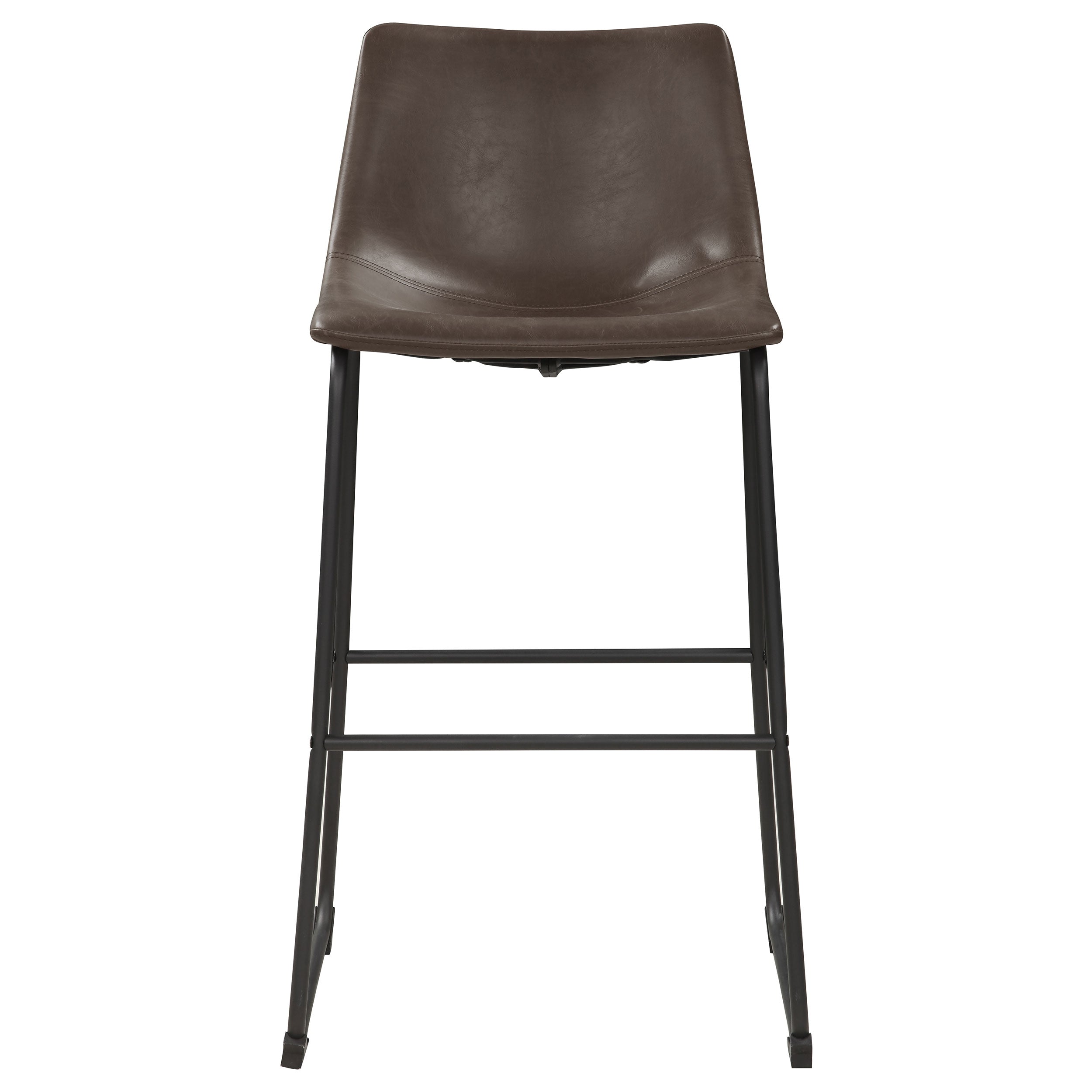 Michelle Armless Bar Stools Two-tone Brown and Black (Set of 2)