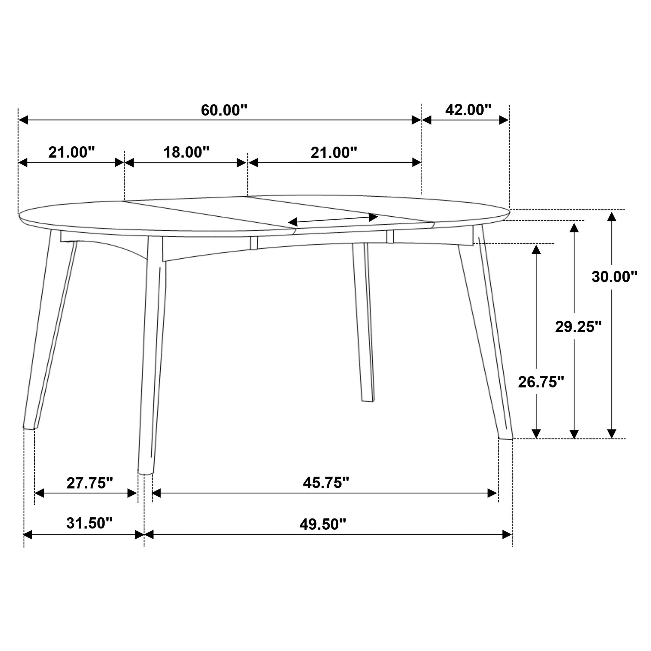 Jedda  Dining Room Set Dark Walnut and Black