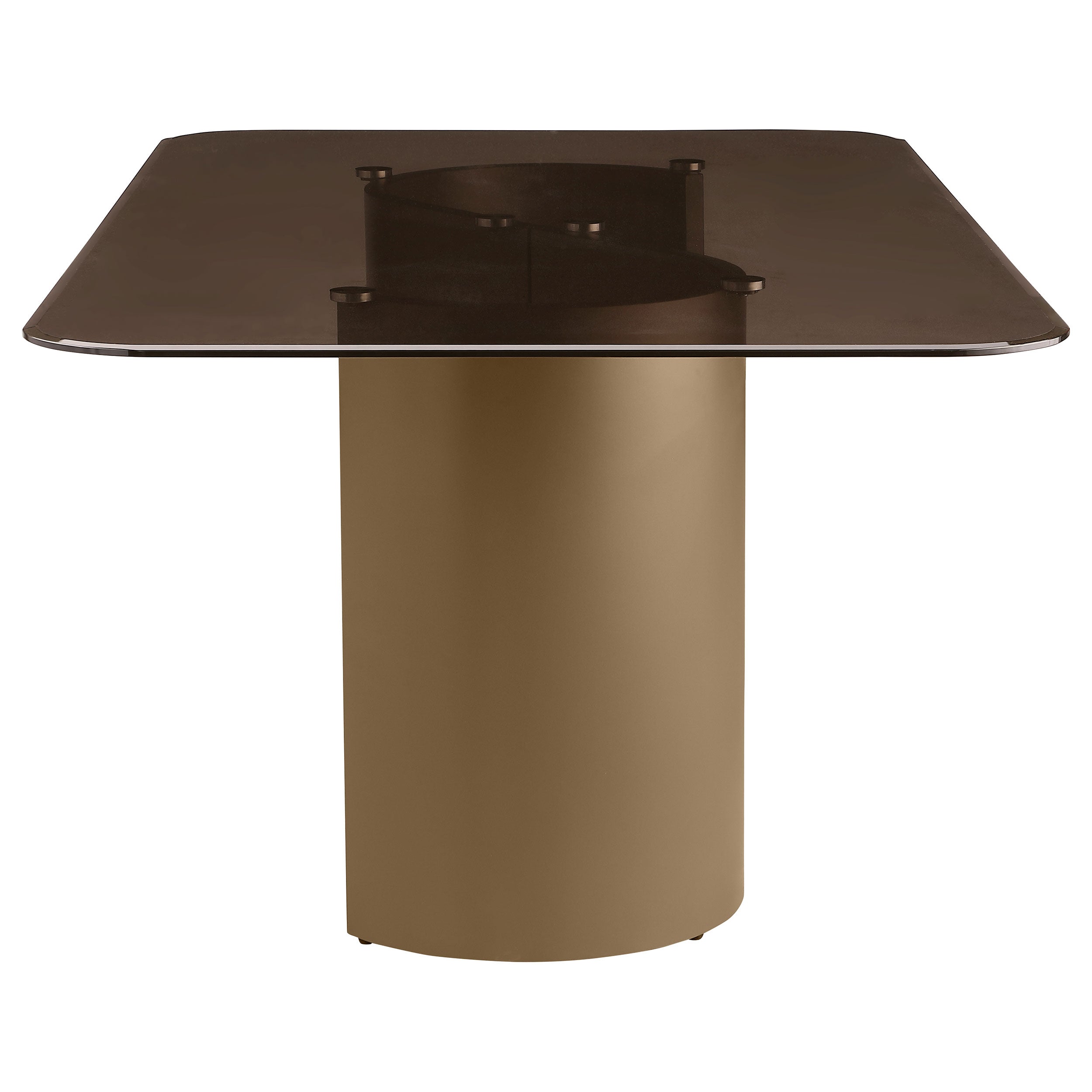 Edson 72-inch Rectangular Glass Top Dining Table Bronze