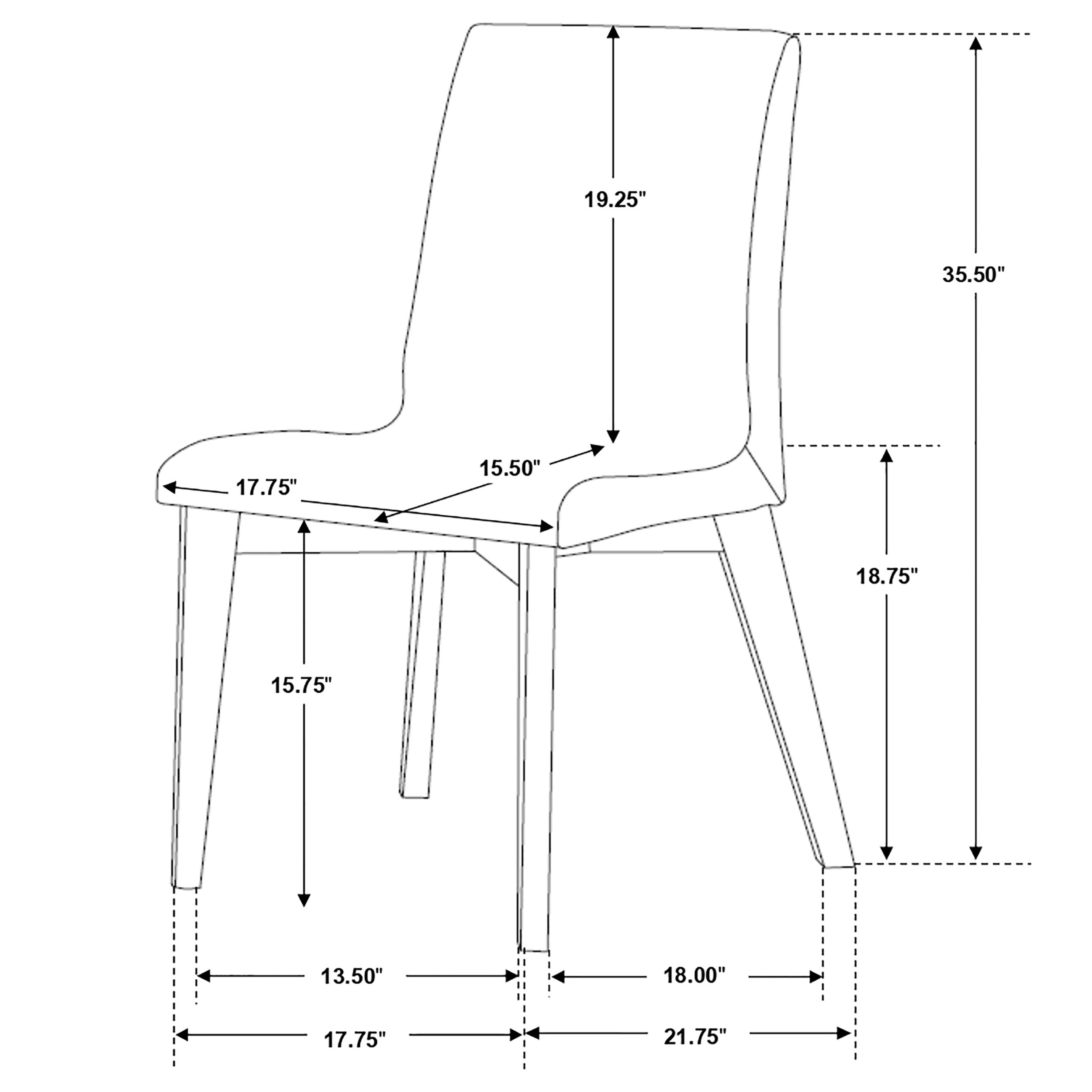 Redbridge Upholstered Side Chairs Grey and Natural Walnut (Set of 2)