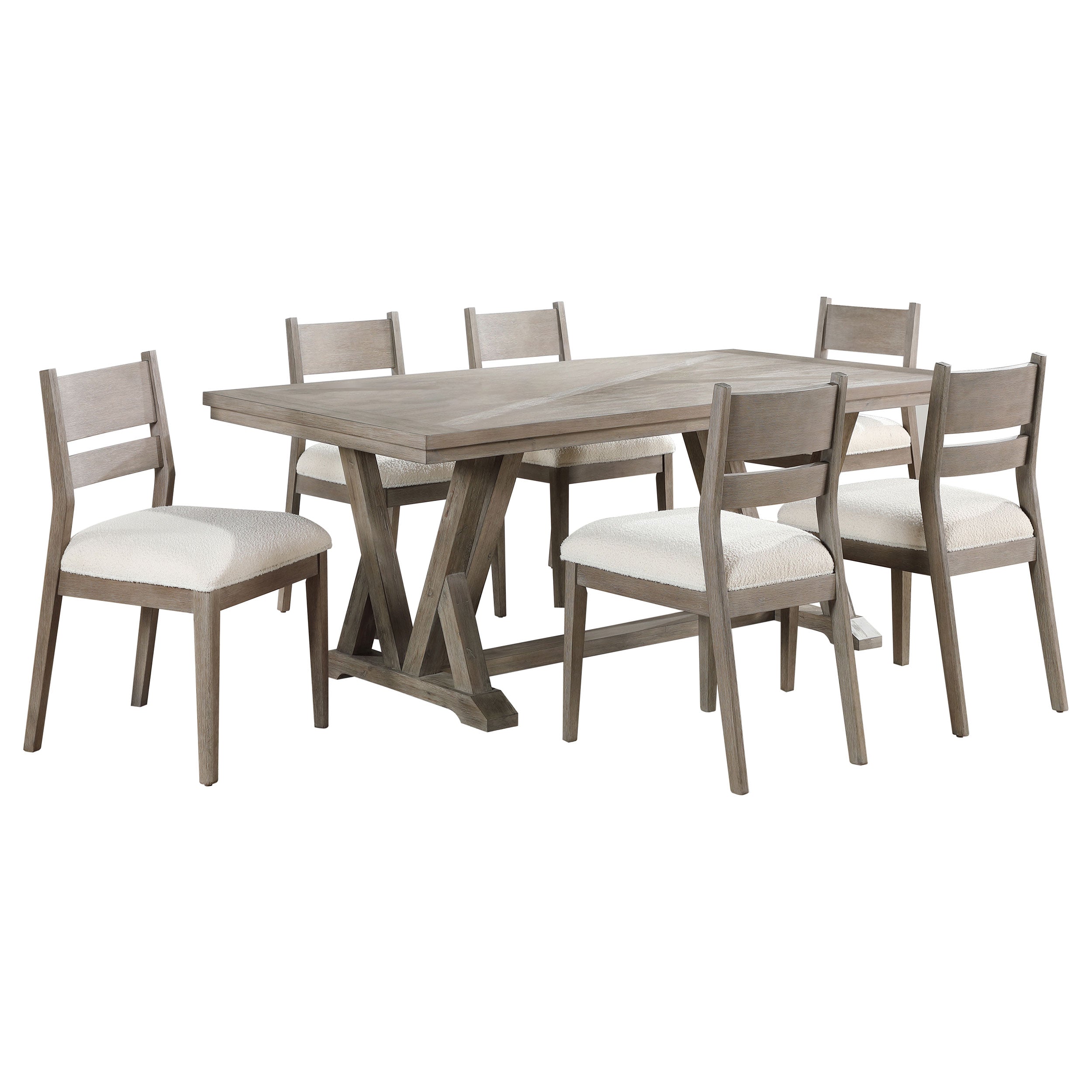 Cornelia  Rectangular Dining Table Set Coastal Grey