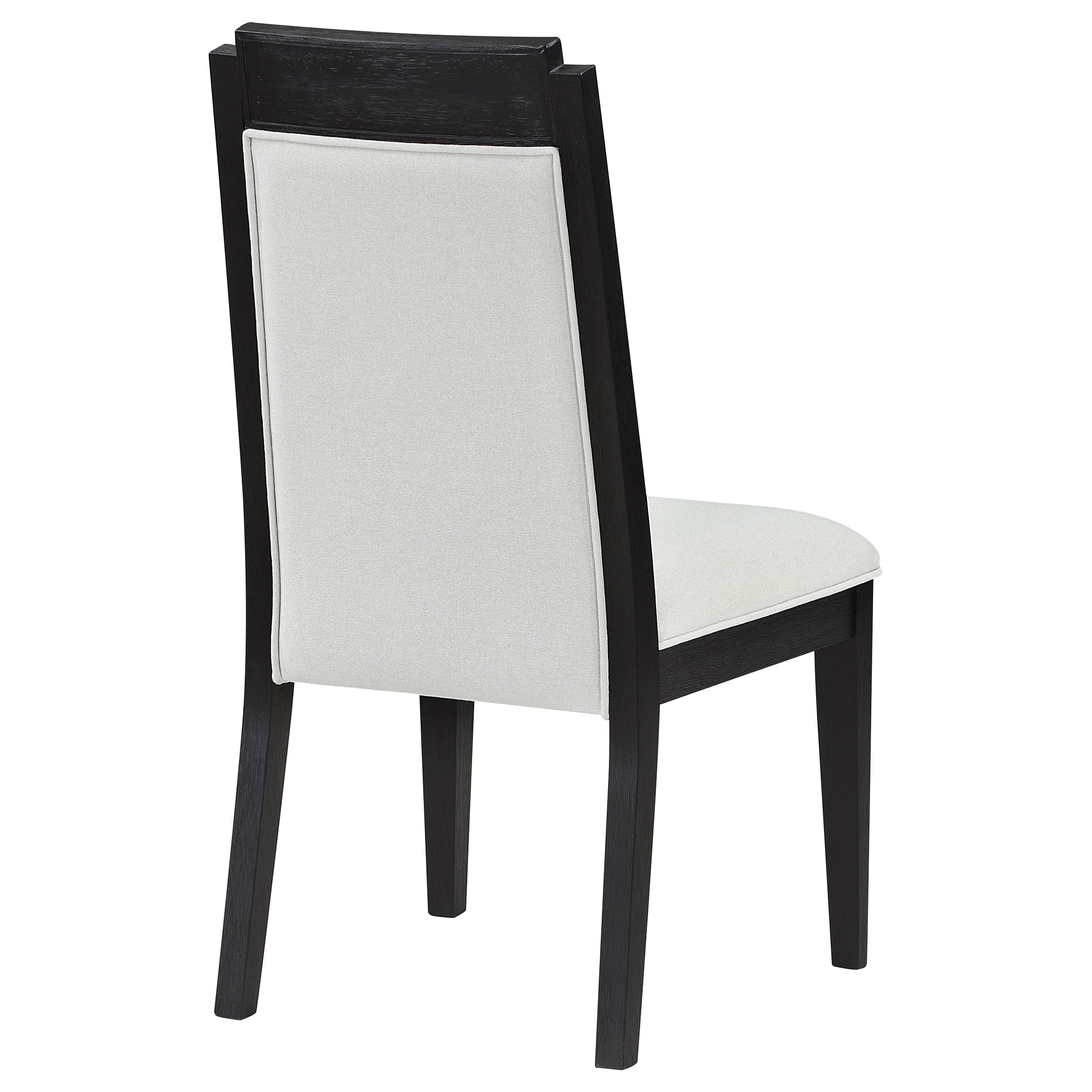 Brookmead Upholstered Dining Side Chair Ivory and Black (Set of 2)