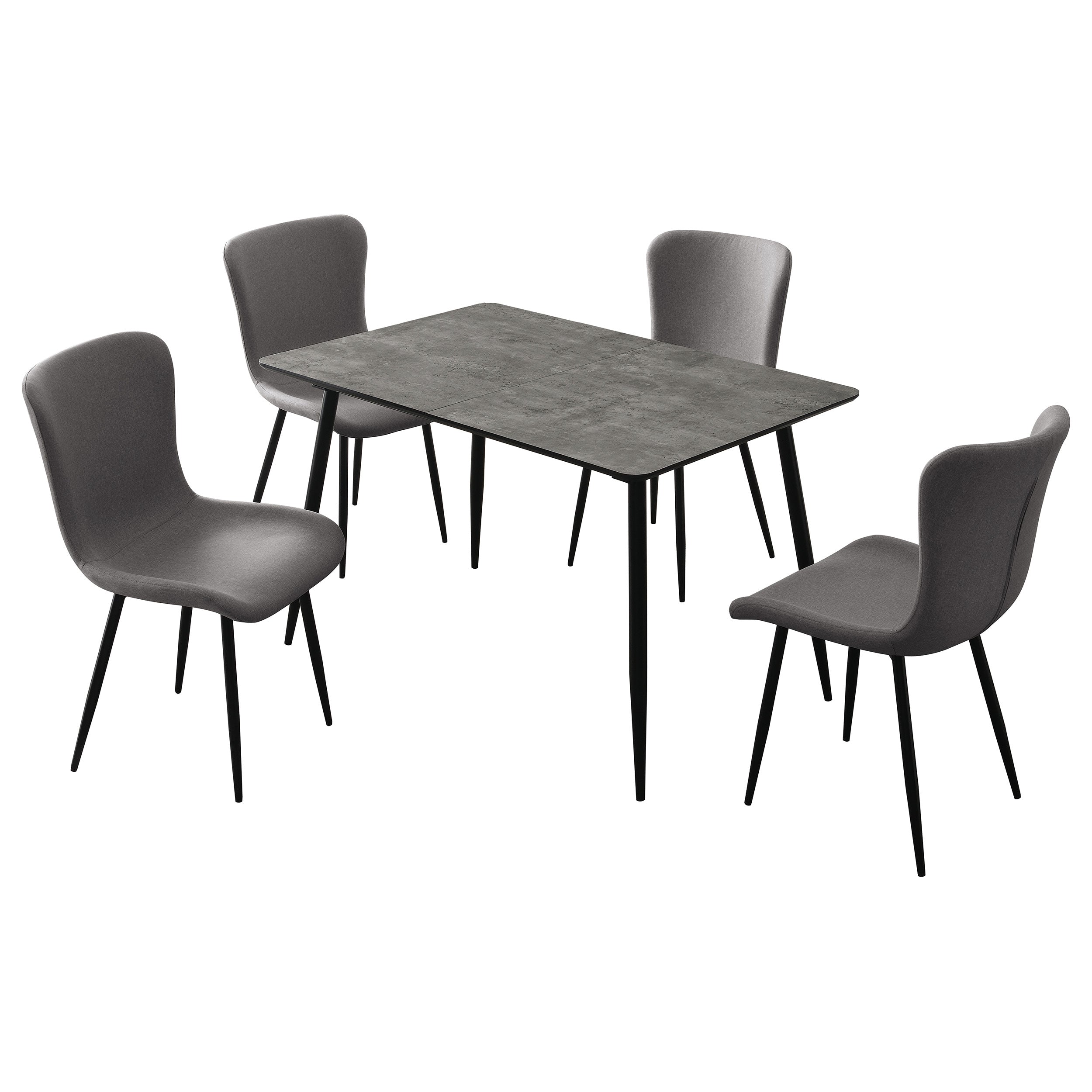 Horizon  Dining Set with Extension Table Grey