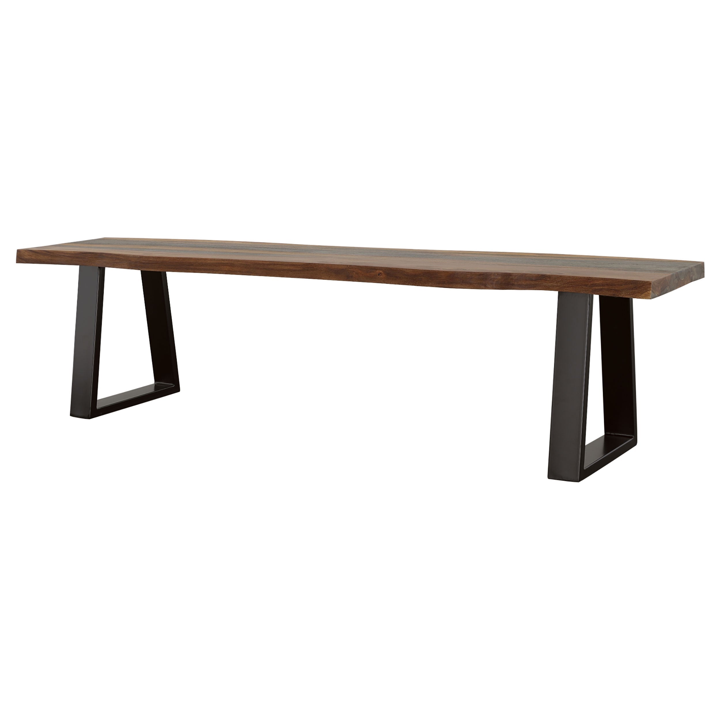 Ditman Live Edge Wood Dining Bench Grey Sheesham