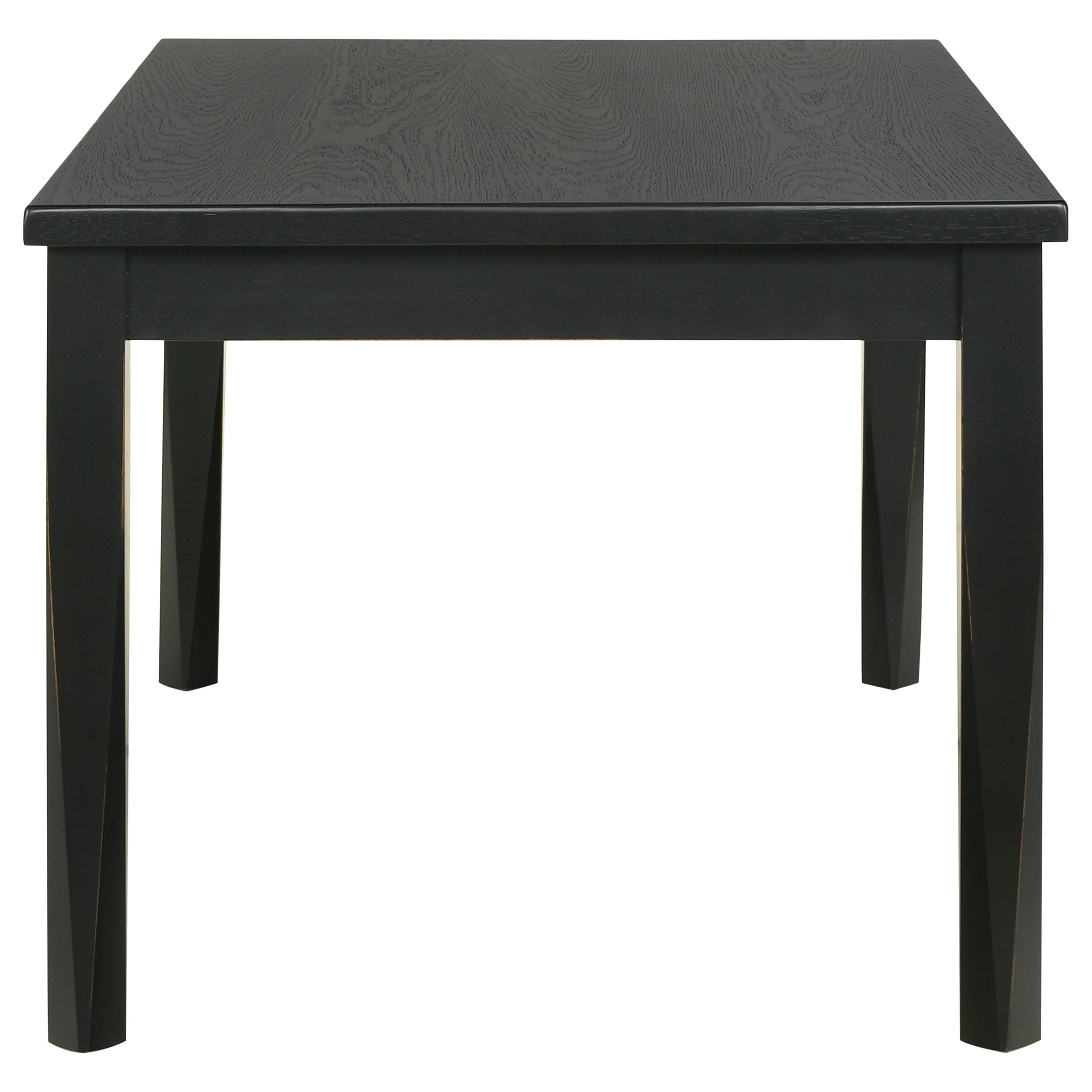 Appleton Rectangular Wood Dining Table Black Washed