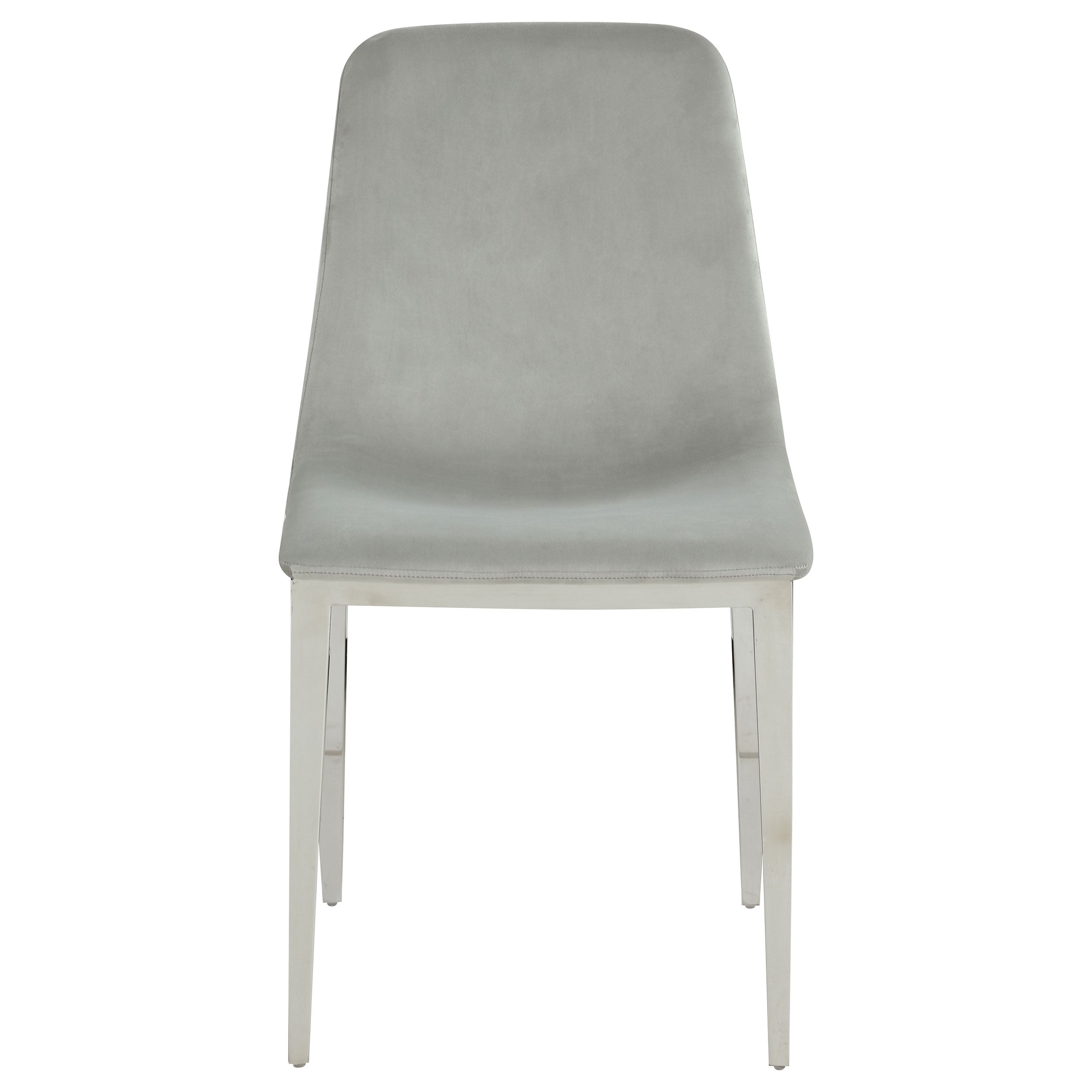 Irene Upholstered Side Chairs Light Grey and Chrome (Set of 4)