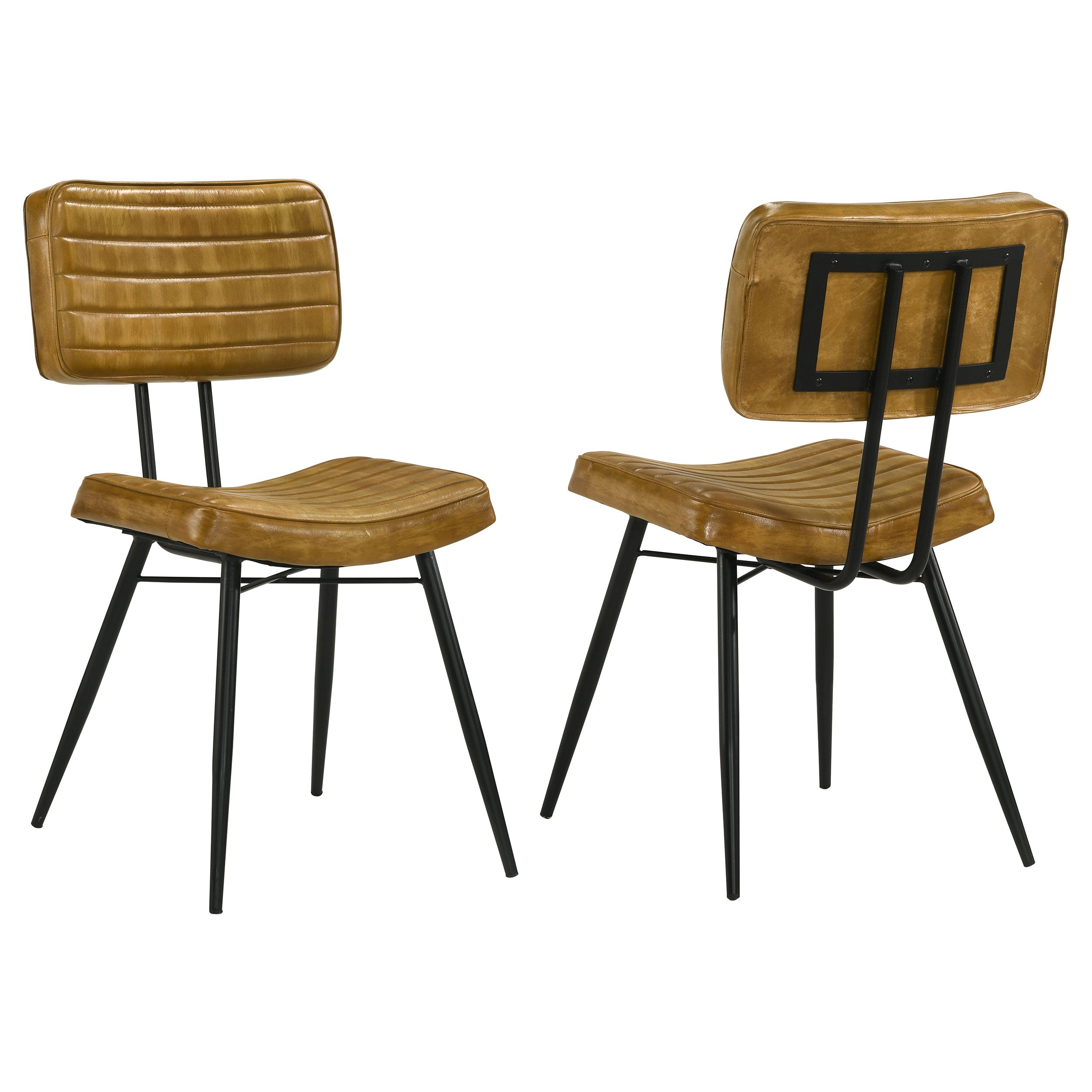 Misty Leather Upholstered Dining Chair Espresso (Set of 2)