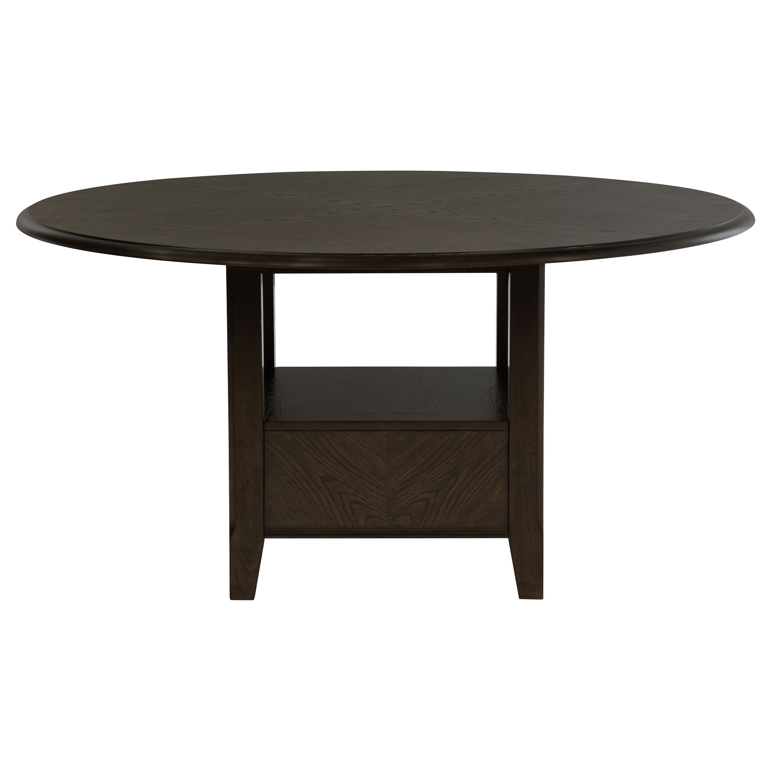 Twyla  60-inch Round Wood Dining Table Set Dark Cocoa