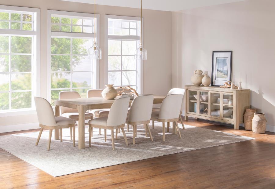 Solano Extension Table Dining Set Weathered Mango