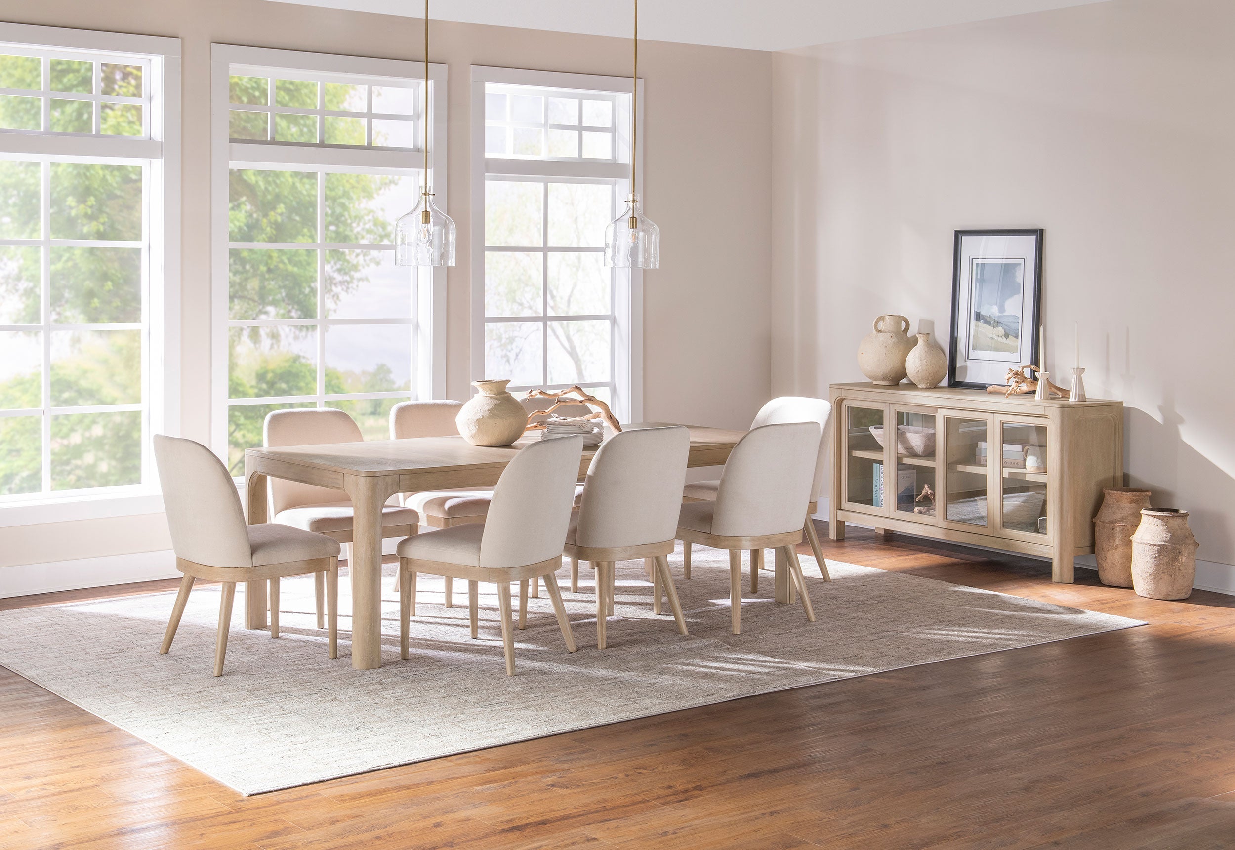 Solano Extension Table Dining Set Weathered Mango