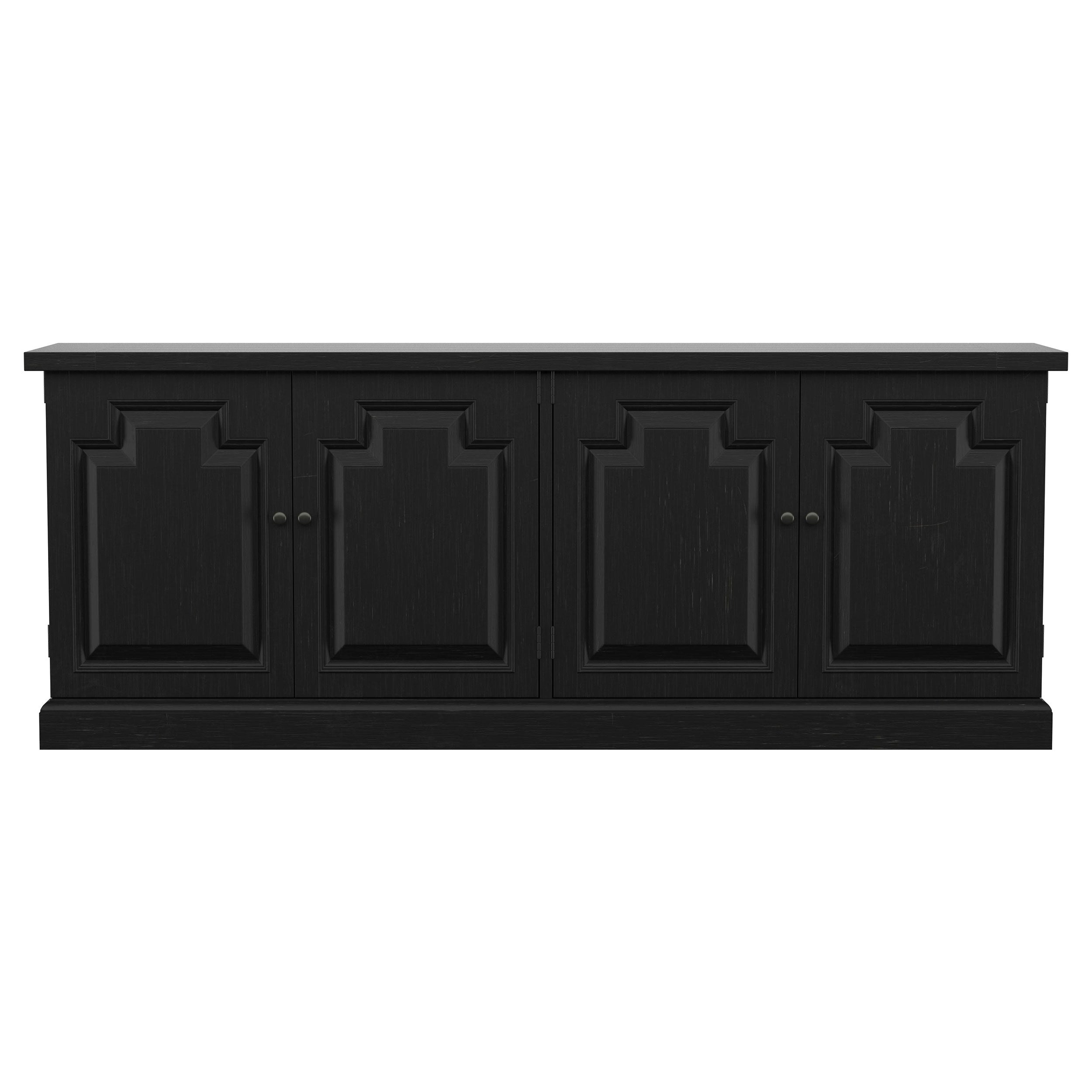 Florence 4-door Dining Sideboard Buffet Distressed Black