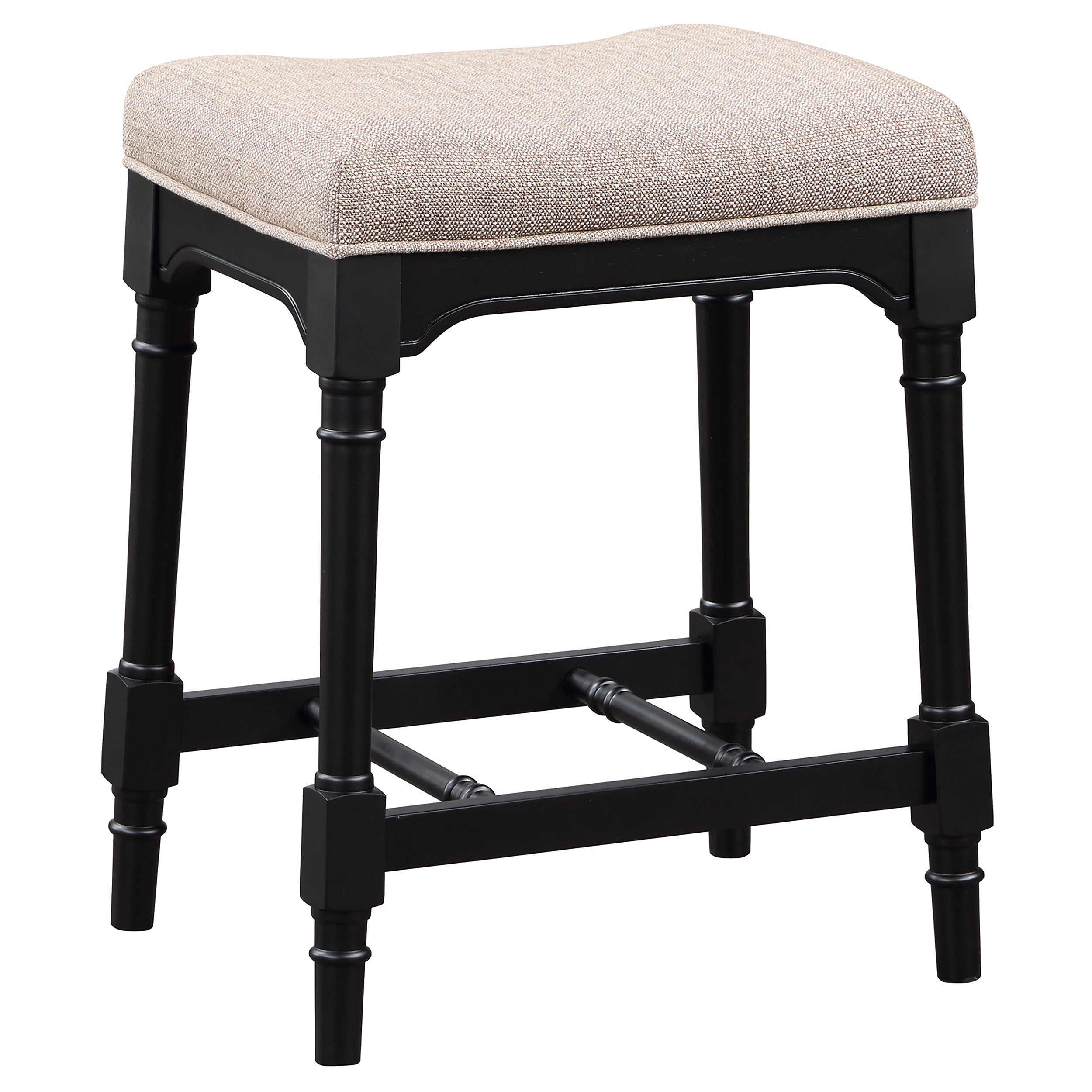 Martina  Rectangular Spindle Leg Counter Height Dining Set Oatmeal and Black