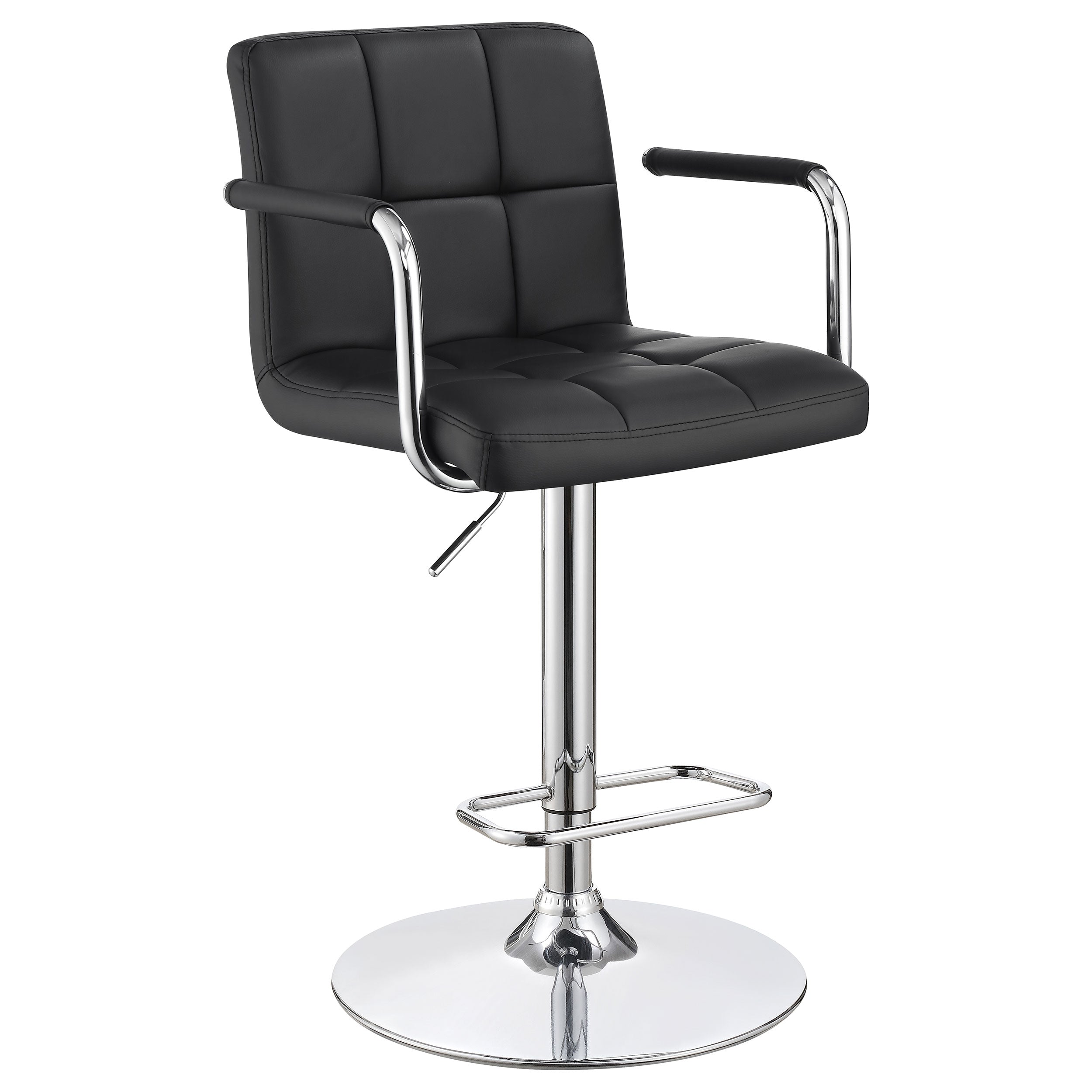 Palomar Adjustable Height Bar Stool Black and Chrome